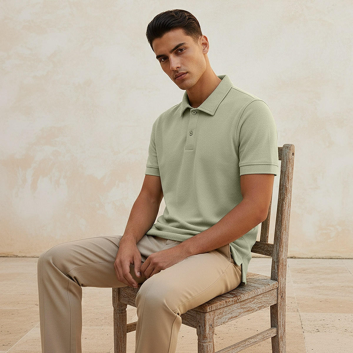 تيشيرت بولو بارز الملمس بأكمام قصيرة من سبلاش بيزك-men-clothing-tshirtsandpolos-polos-image-6