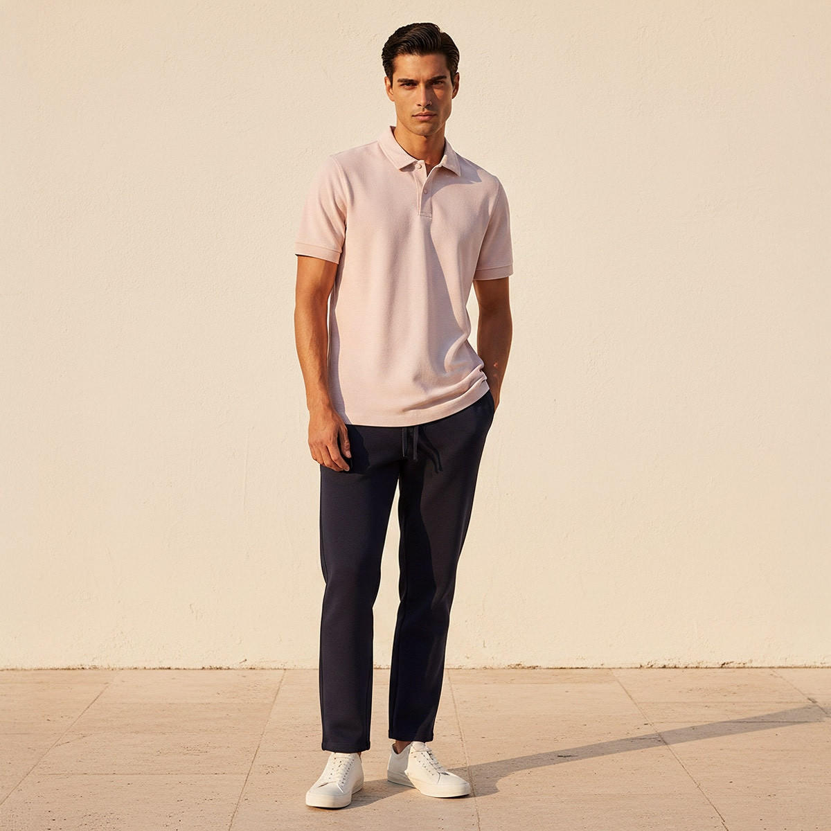 تيشيرت بولو بارز الملمس بأكمام قصيرة من سبلاش بيزك-men-clothing-tshirtsandpolos-polos-image-3