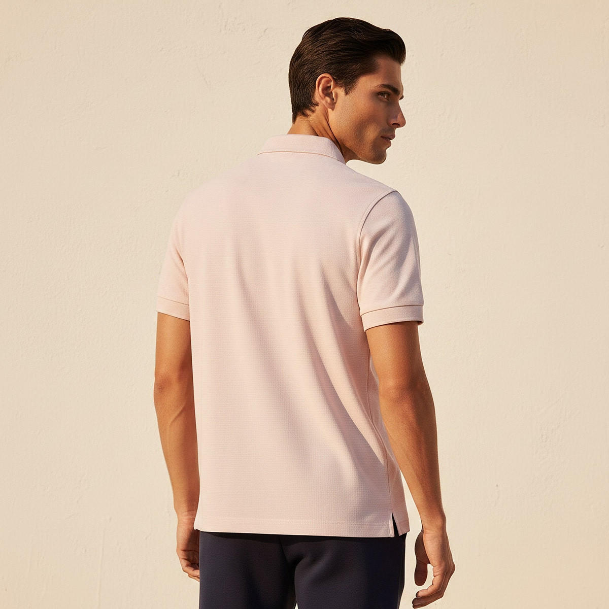 تيشيرت بولو بارز الملمس بأكمام قصيرة من سبلاش بيزك-men-clothing-tshirtsandpolos-polos-image-4