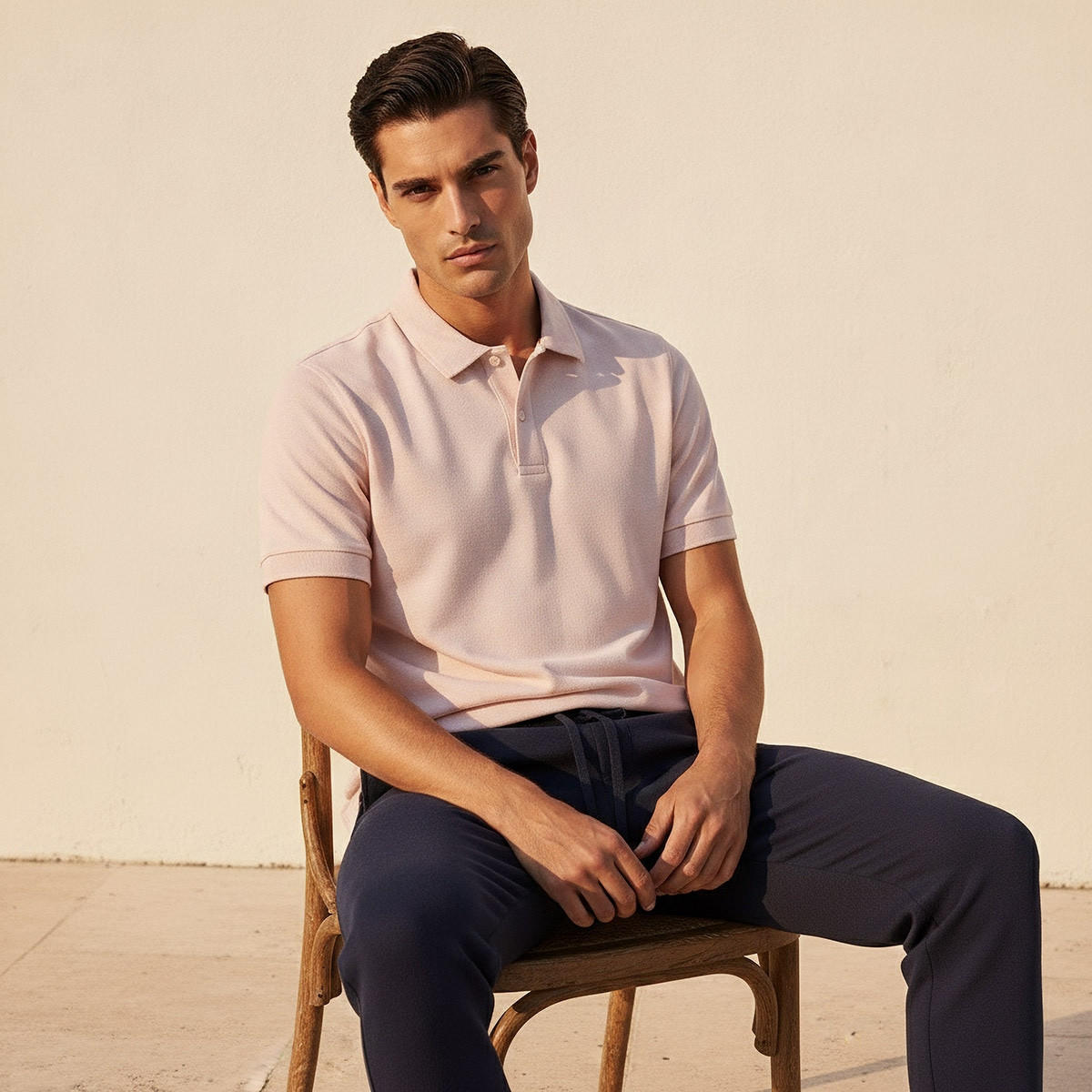 تيشيرت بولو بارز الملمس بأكمام قصيرة من سبلاش بيزك-men-clothing-tshirtsandpolos-polos-image-6