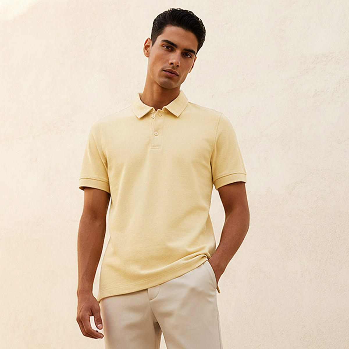 Splash Basic Short Sleeves Textured Polo T-shirt-men-clothing-tshirtsandpolos-polos-image-1