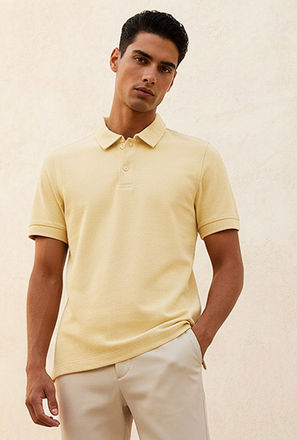 Splash Basic Short Sleeves Textured Polo T-shirt-men-clothing-tshirtsandpolos-image-1