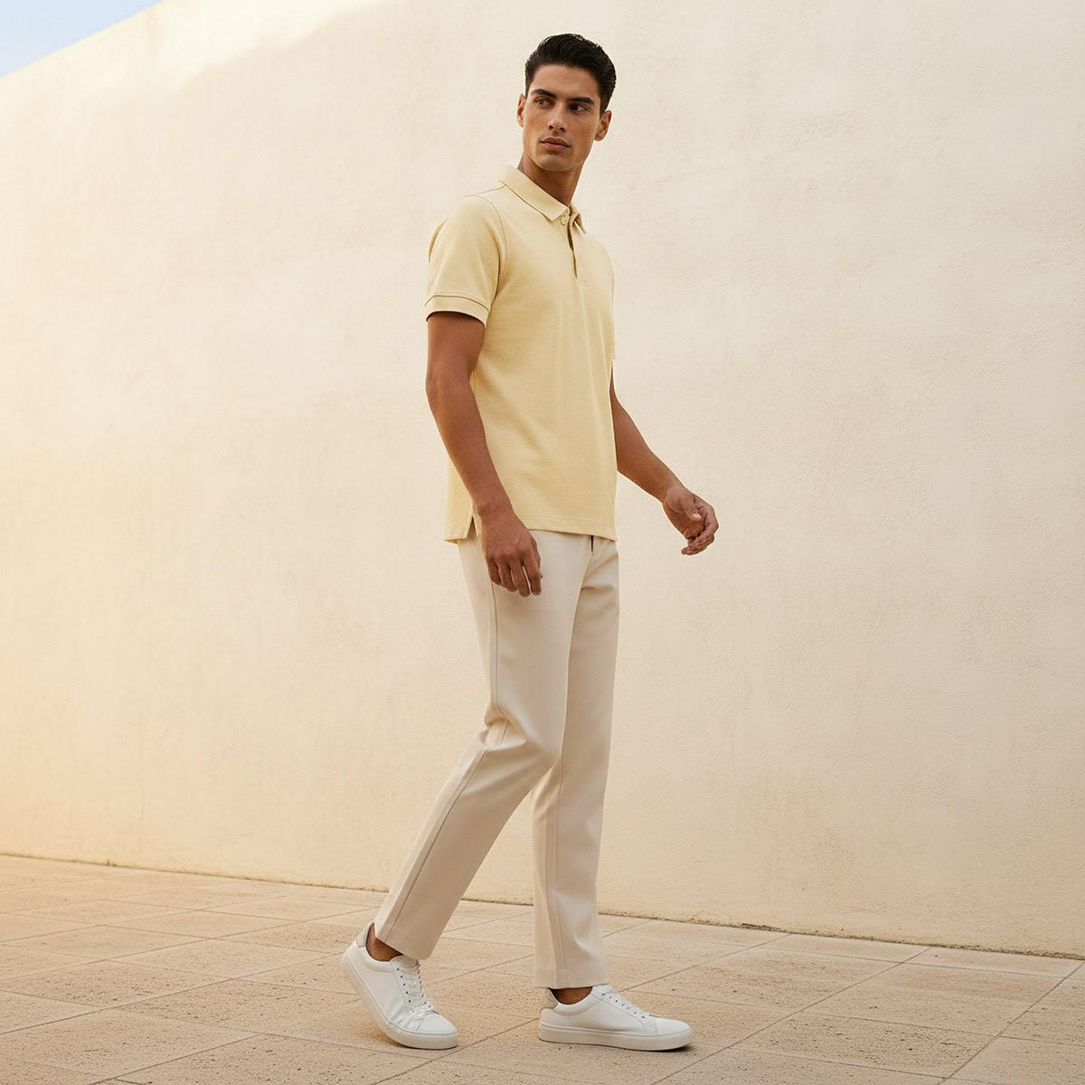 Splash Basic Short Sleeves Textured Polo T-shirt-men-clothing-tshirtsandpolos-polos-image-3