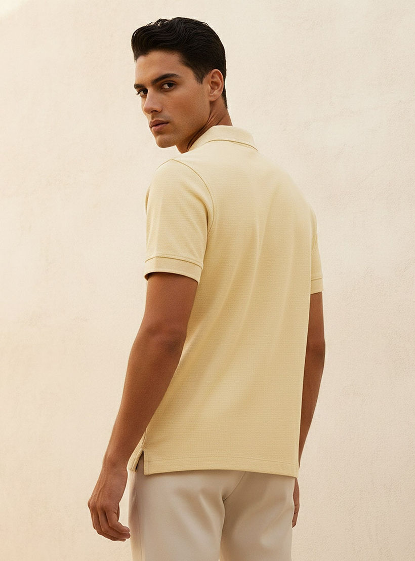 Splash Basic Short Sleeves Textured Polo T-shirt-men-clothing-tshirtsandpolos-polos-image-4