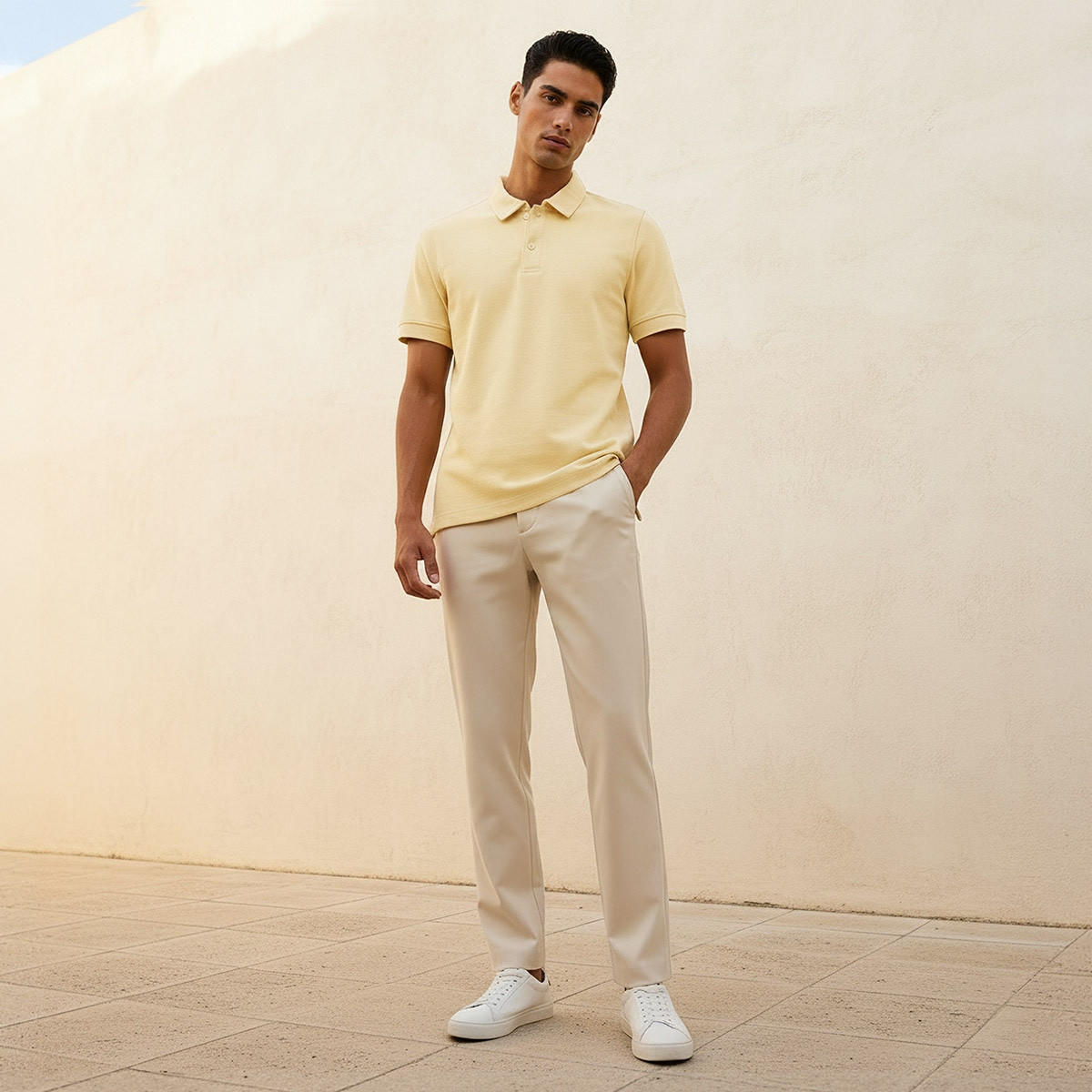 Splash Basic Short Sleeves Textured Polo T-shirt-men-clothing-tshirtsandpolos-polos-image-5