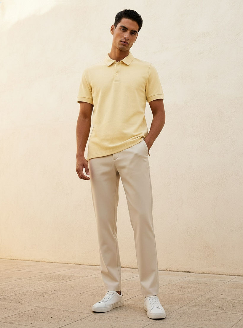 Splash Basic Short Sleeves Textured Polo T-shirt-men-clothing-tshirtsandpolos-polos-image-5