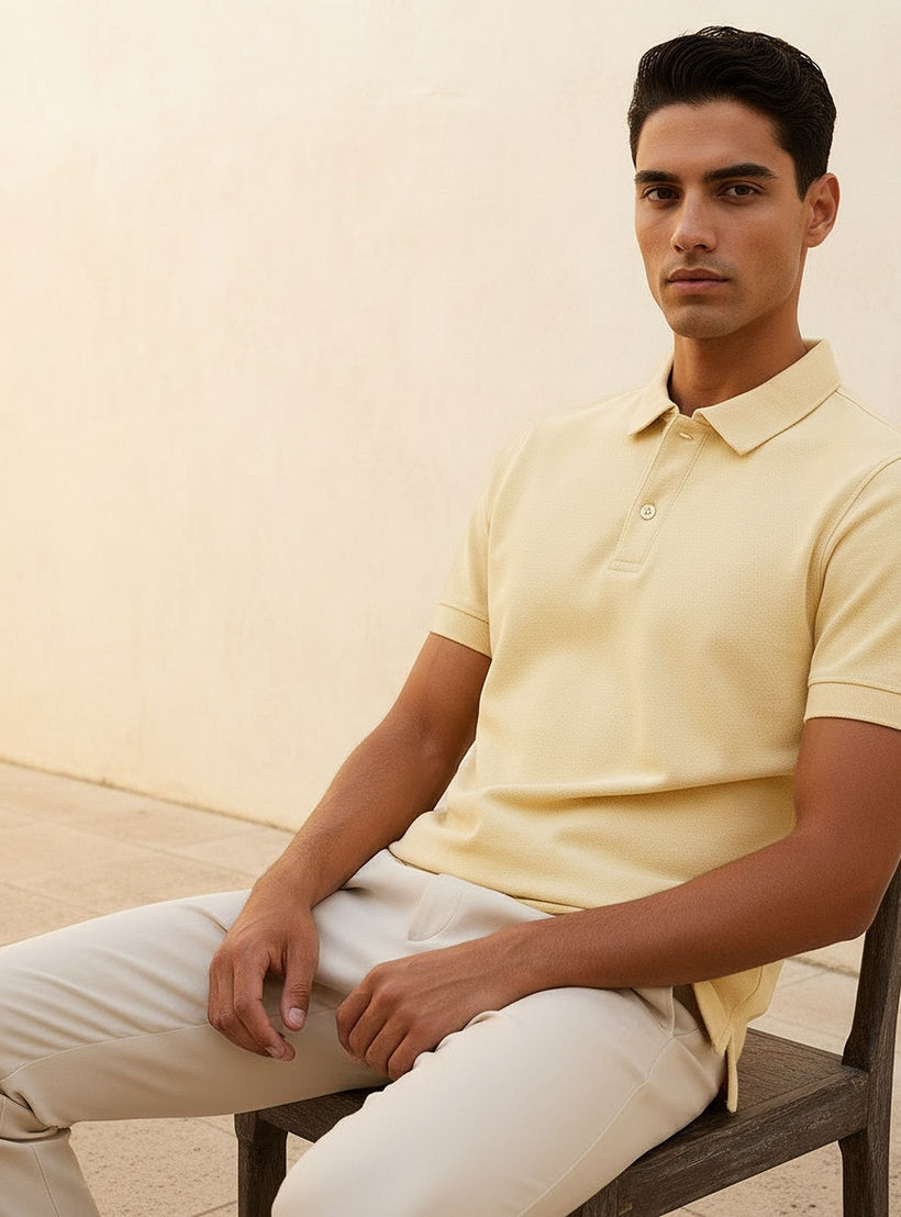 Splash Basic Short Sleeves Textured Polo T-shirt-men-clothing-tshirtsandpolos-polos-image-6