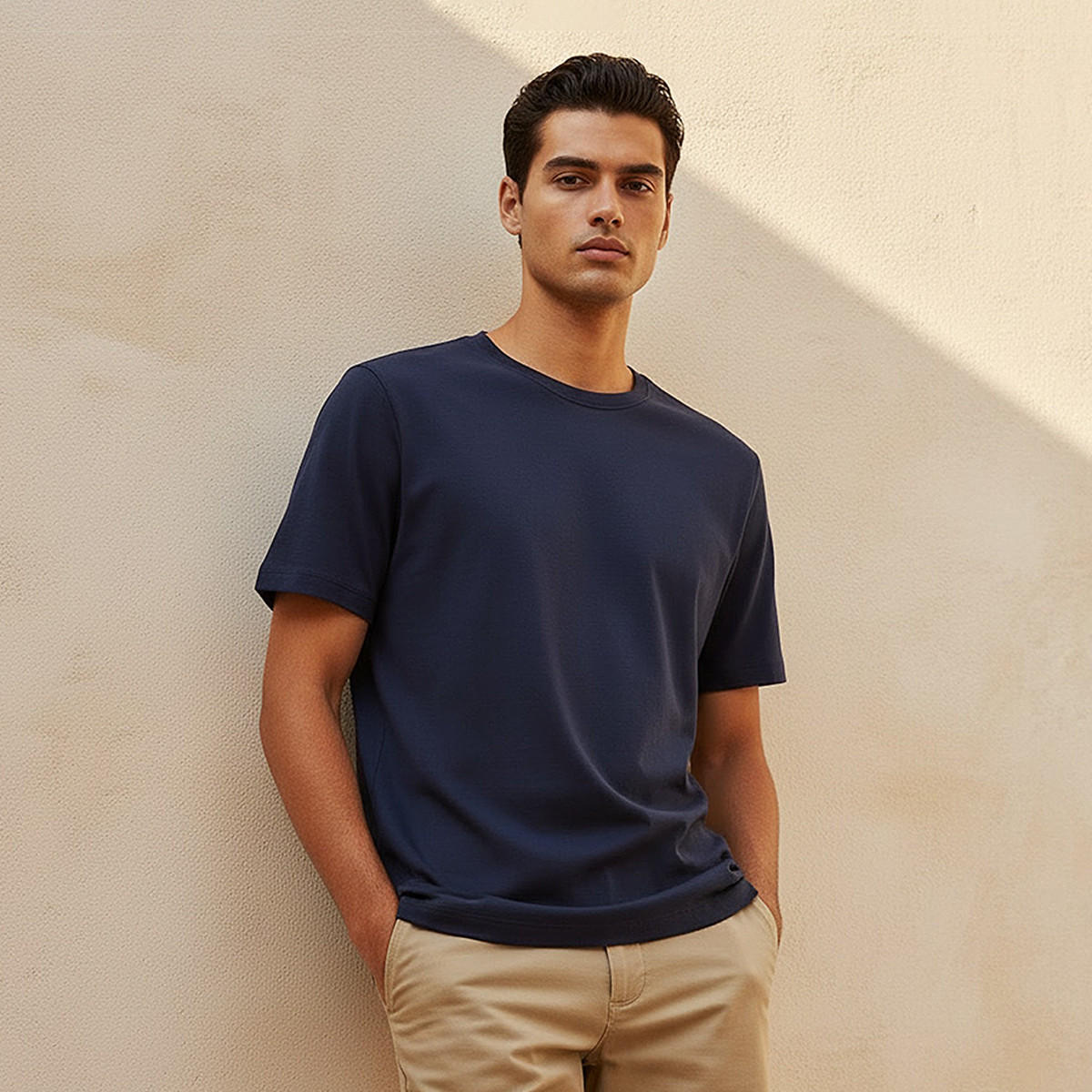 Men Relaxed Fit Crew Neck Short Sleeves T-shirt-men-clothing-tshirtsandpolos-tshirts-image-1