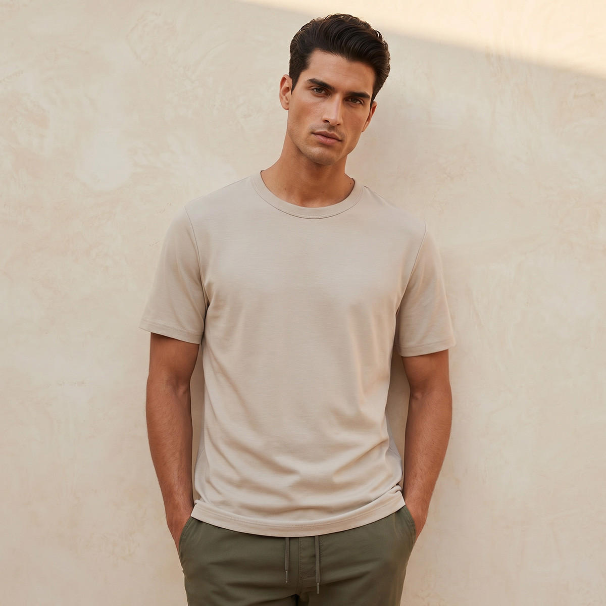 Men Relaxed Fit Crew Neck Short Sleeves T-shirt-men-clothing-tshirtsandpolos-tshirts-image-1