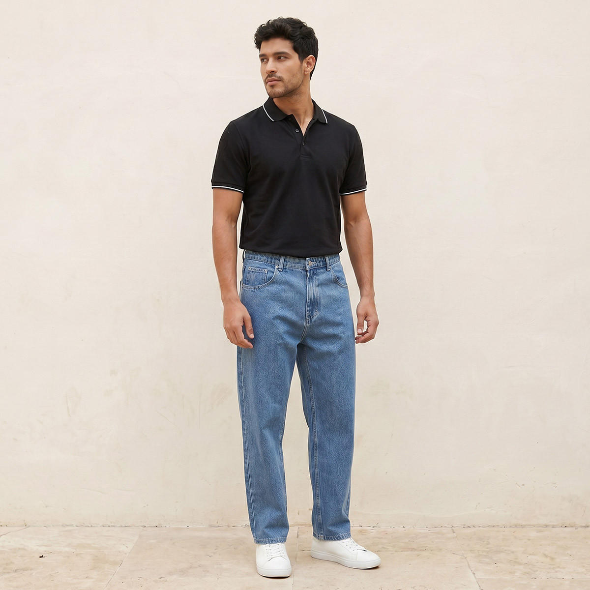 تيشيرت بولو بارز الملمس بأكمام قصيرة من سبلاش بيزك-men-clothing-tshirtsandpolos-polos-image-3