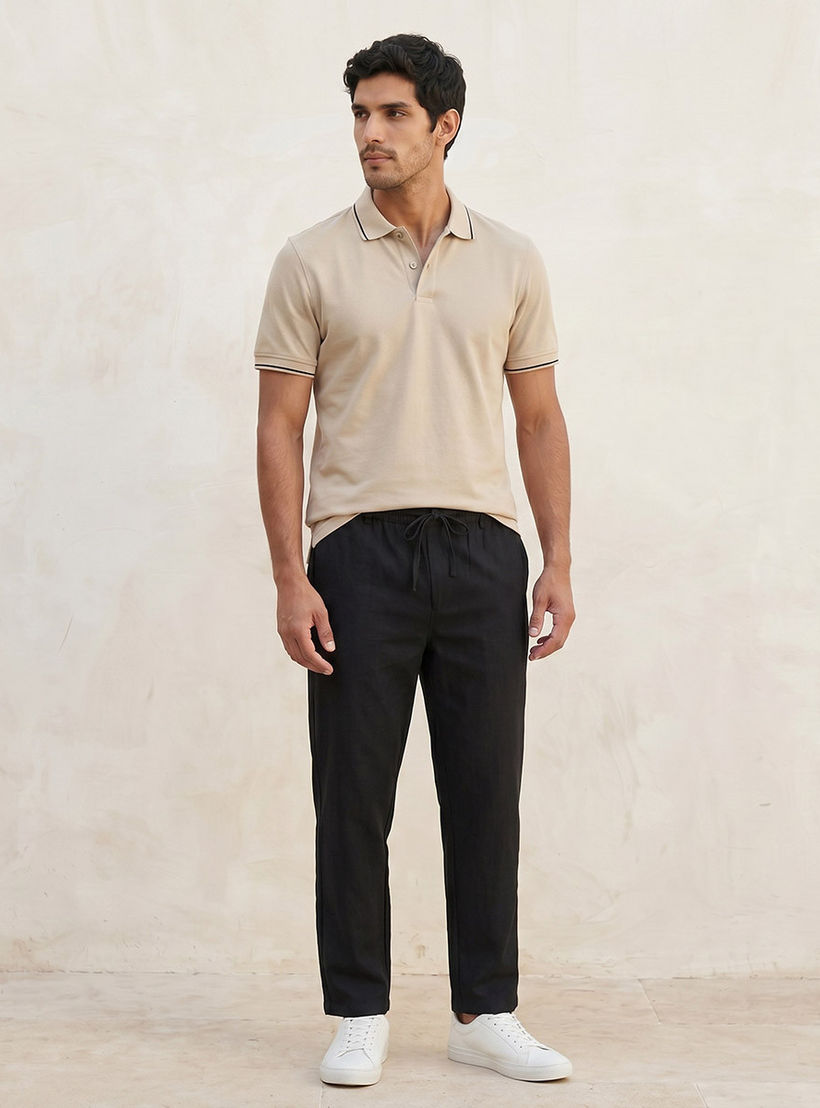 تيشيرت بولو بارز الملمس بأكمام قصيرة من سبلاش بيزك-men-clothing-tshirtsandpolos-polos-image-3