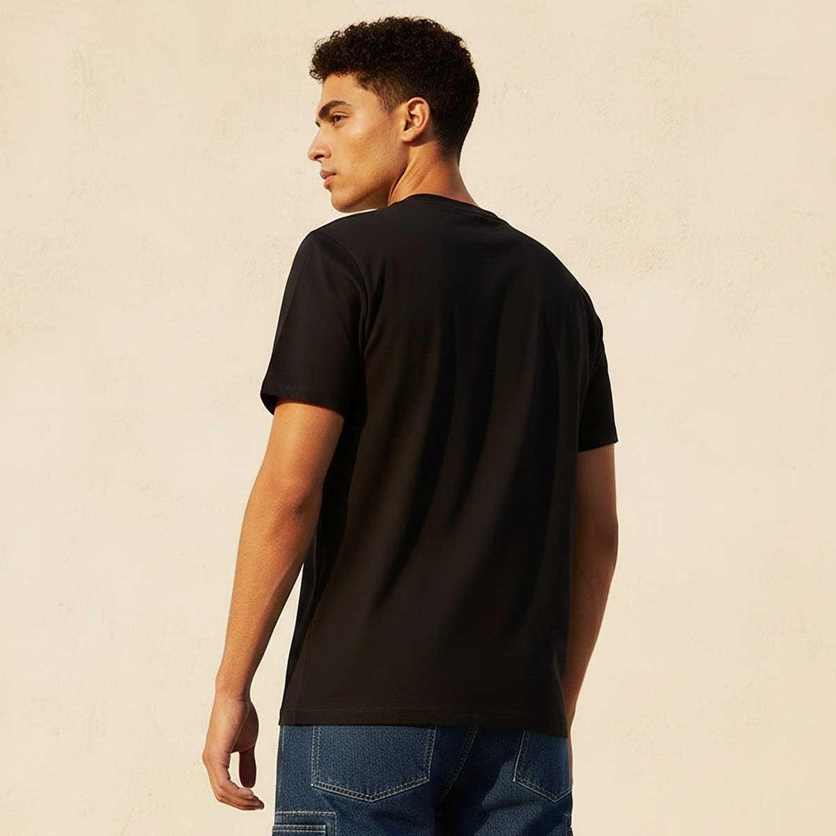 Splash Basic Slim Fit Crew Neck Short Sleeves Lunar Print T-shirt-PROMO_SP_KSA_3_BUY2FORSAR49_130625-image-4
