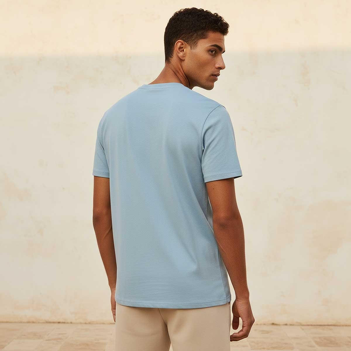 Splash Basic Slim Fit Crew Neck Short Sleeves Slogan Print T-shirt-men-clothing-tshirtsandpolos-tshirts-image-4