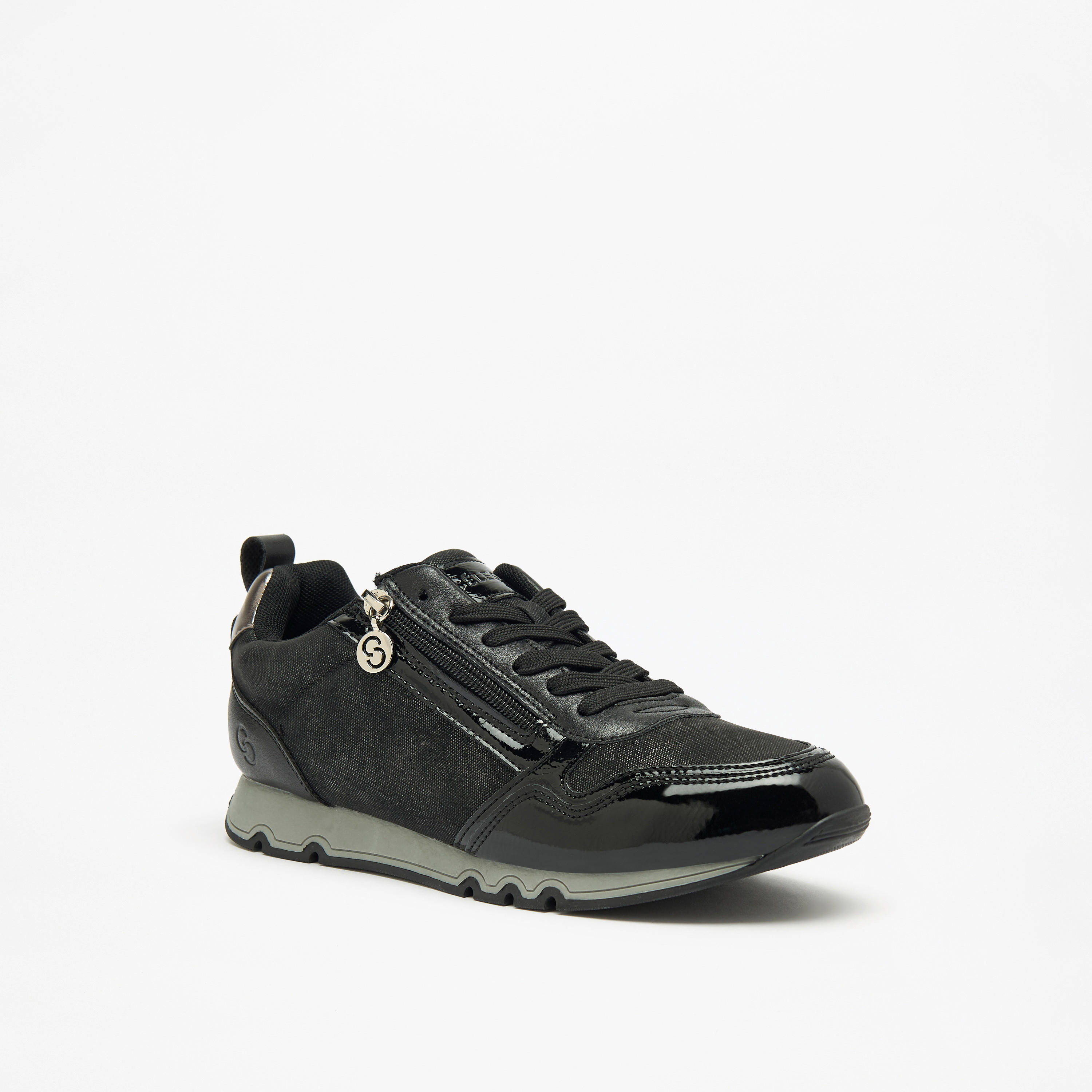 Celeste Women's Panelled Low Ankle Sneakers with Lace-Up Closure-women-shoes-sneakers-image-1