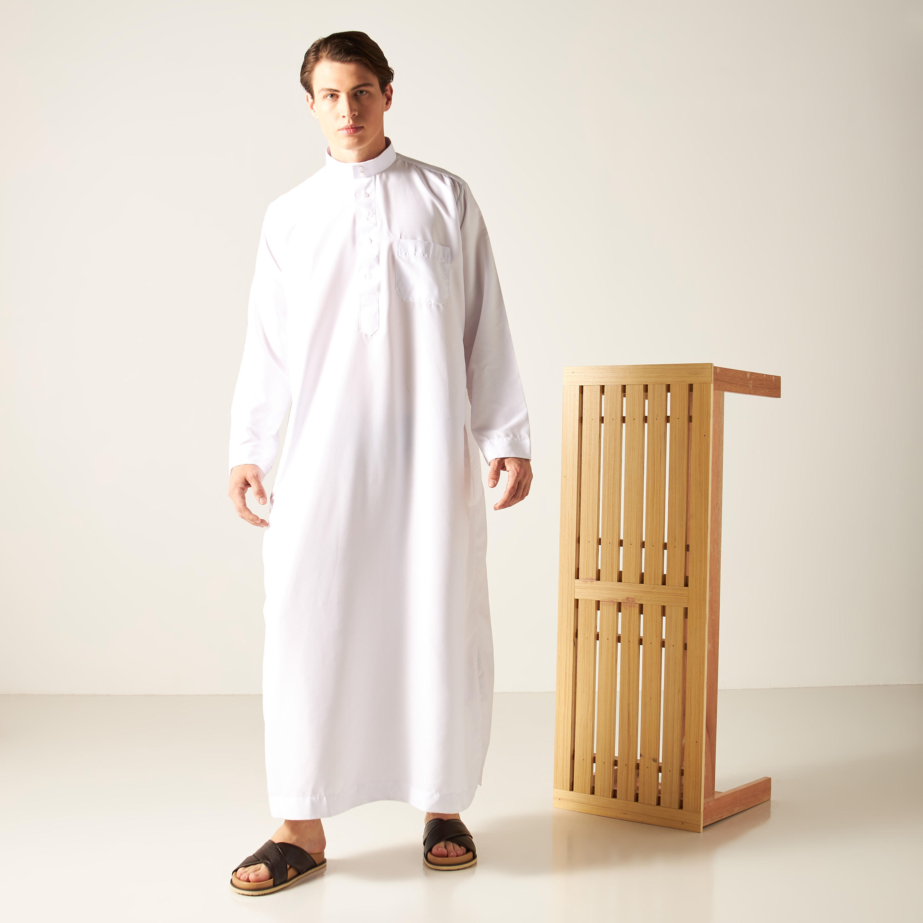 Le Confort Textured Slip-On Arabic Sandals-men-shoes-sandals-image-5