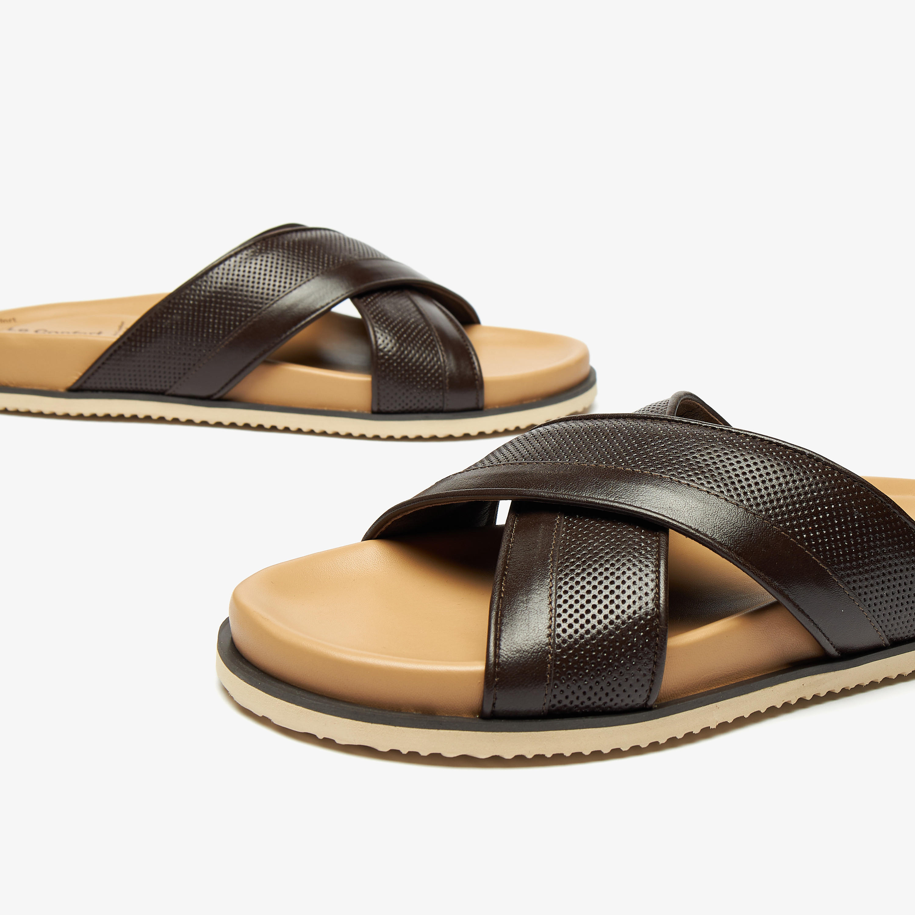 Le Confort Textured Slip-On Arabic Sandals-men-shoes-sandals-image-6