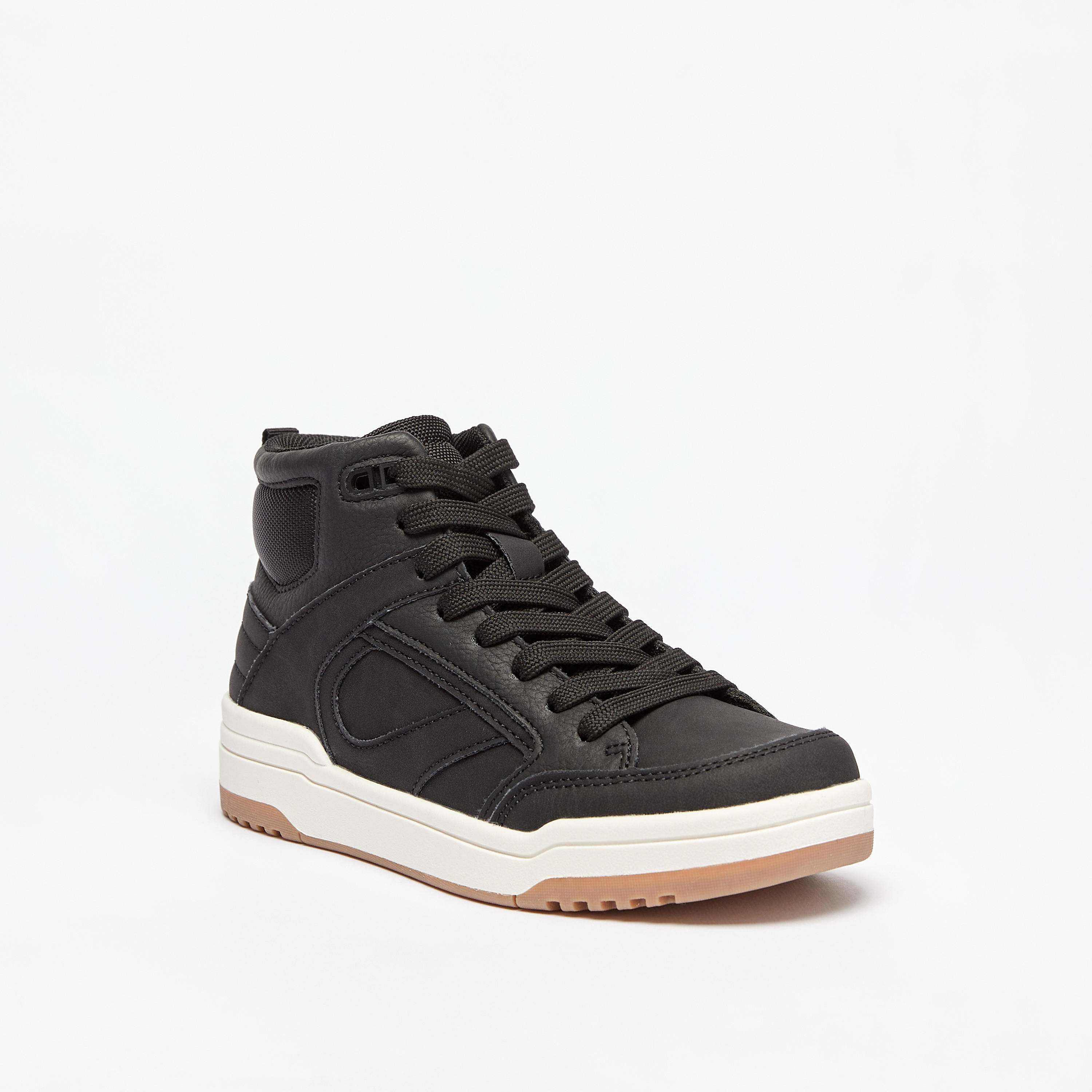 Mister Duchini Panelled High Top Sneakers with Zip Closure-boys-shoes-sneakers-image-6