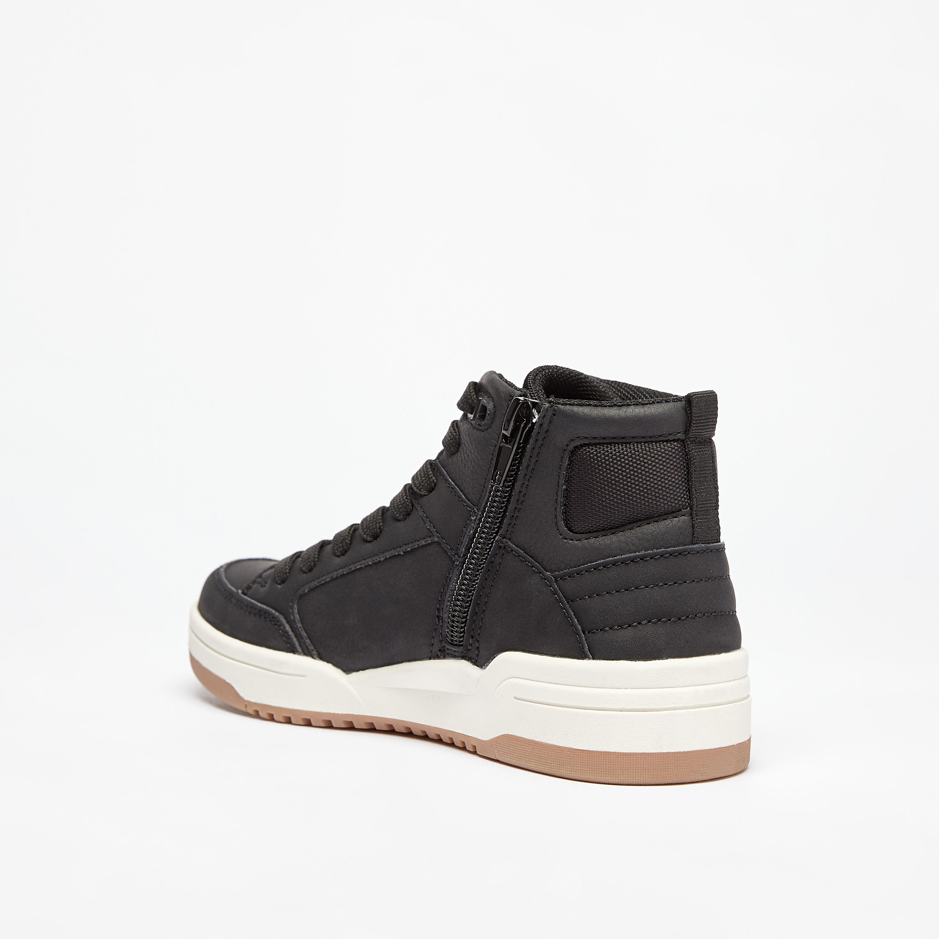Mister Duchini Panelled High Top Sneakers with Zip Closure-boys-shoes-sneakers-image-7