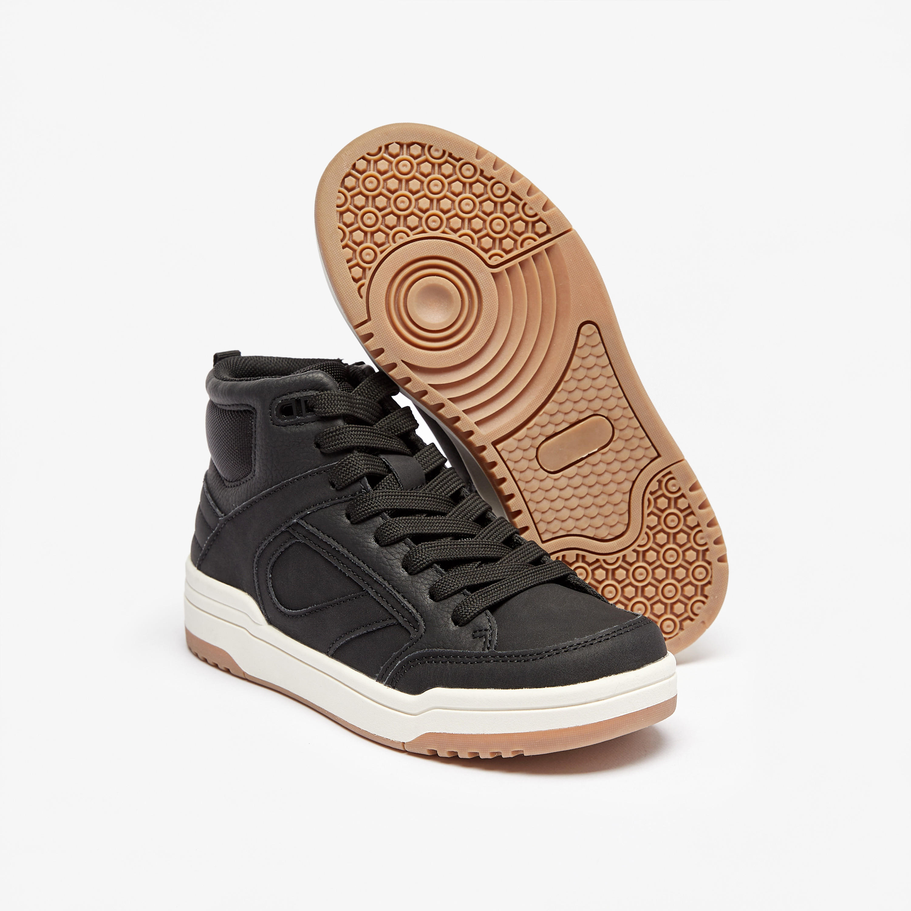 Mister Duchini Panelled High Top Sneakers with Zip Closure-boys-shoes-sneakers-image-9