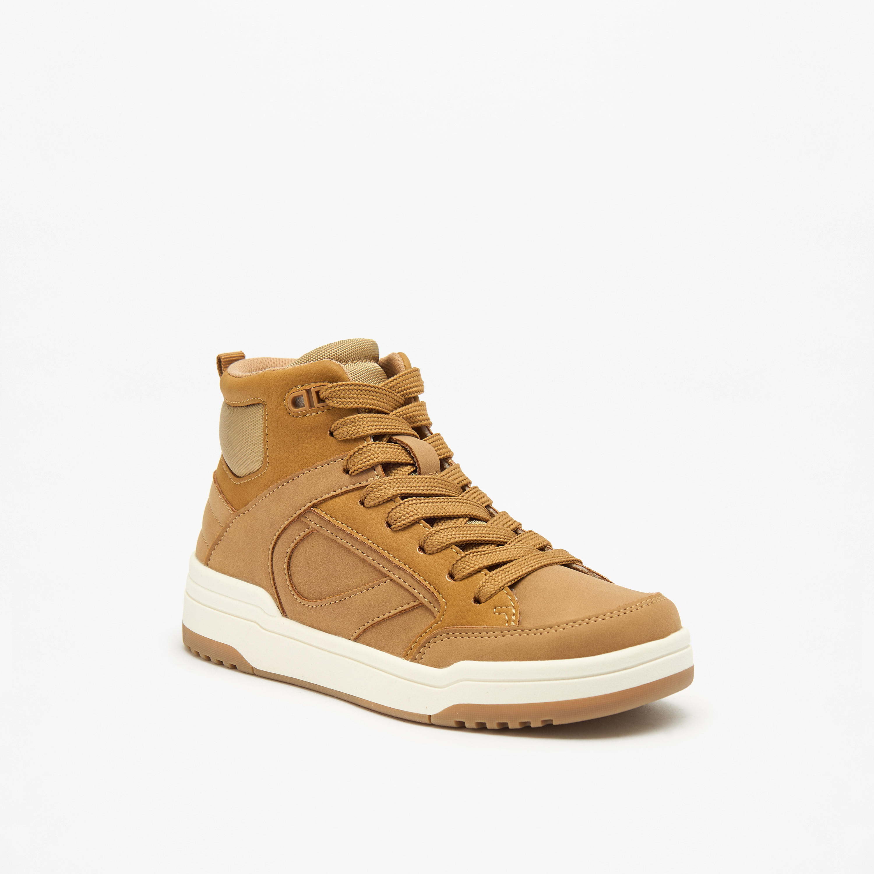 Mister Duchini Panelled High Top Sneakers with Zip Closure-boys-shoes-sneakers-image-1