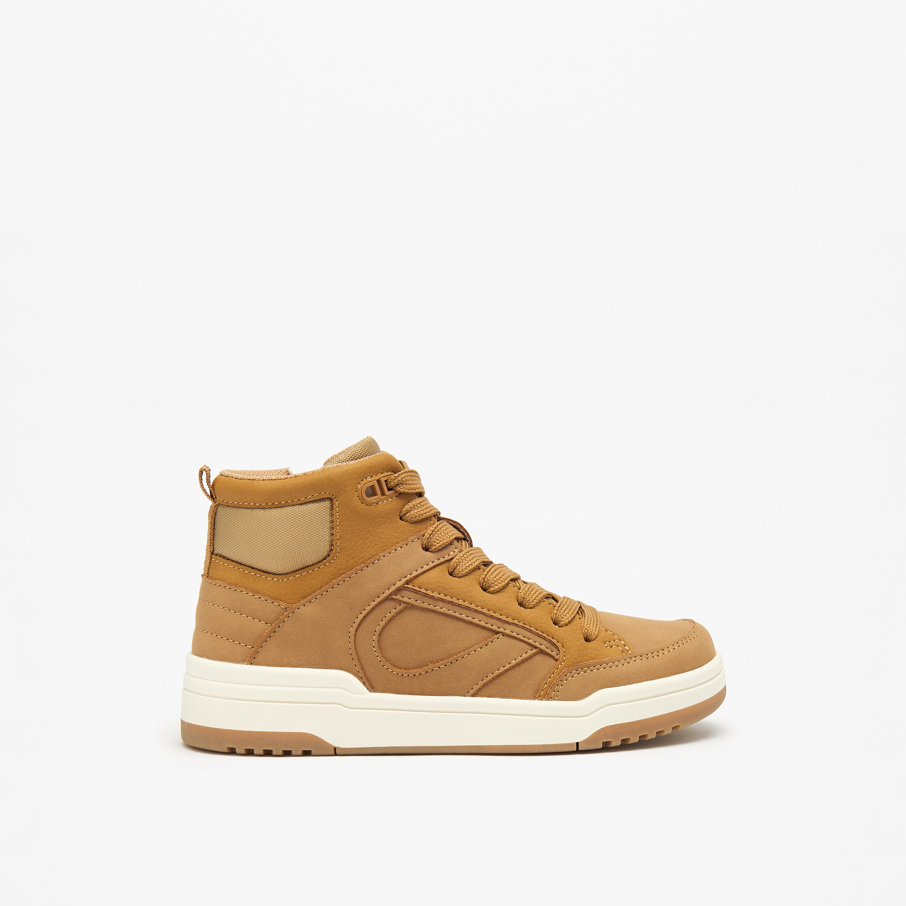 Mister Duchini Panelled High Top Sneakers with Zip Closure-boys-shoes-sneakers-image-3