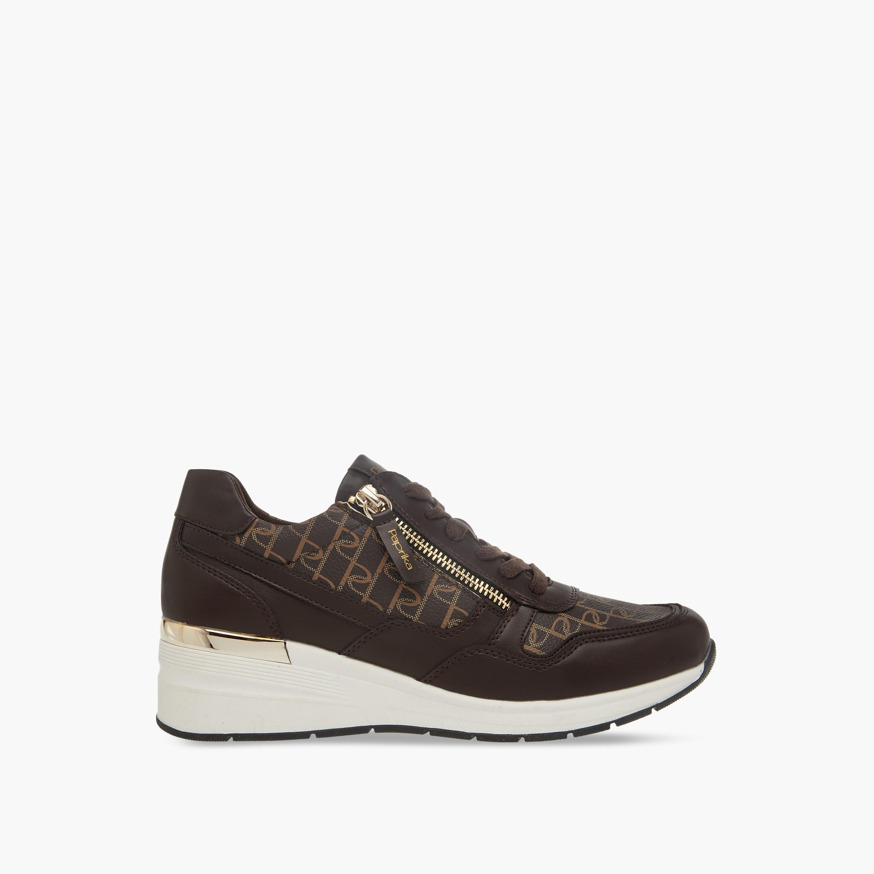 Paprika Monogram Print Sneakers with Lace-Up Closure-women-shoes-sneakers-image-3