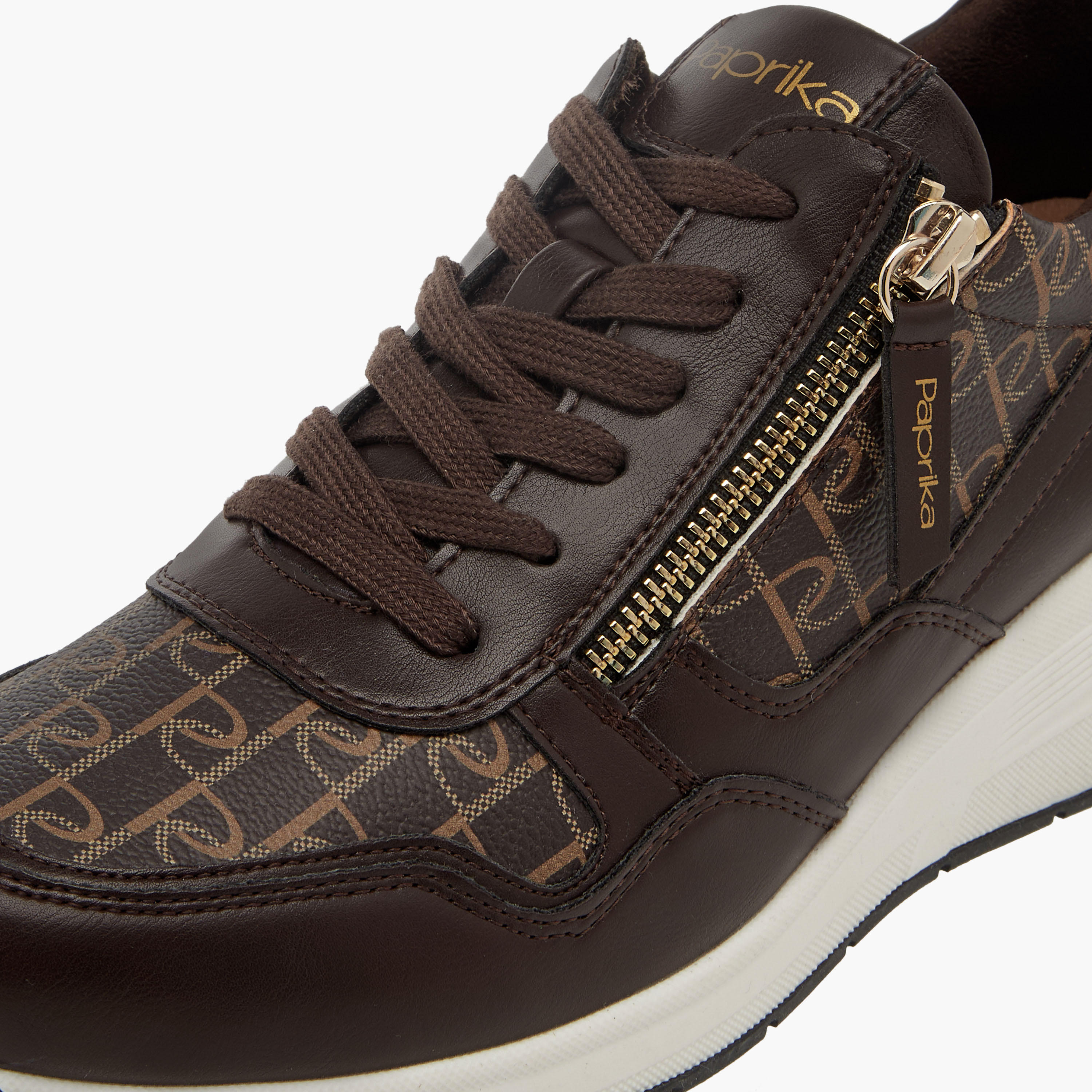 Paprika Monogram Print Sneakers with Lace-Up Closure-women-shoes-sneakers-image-4