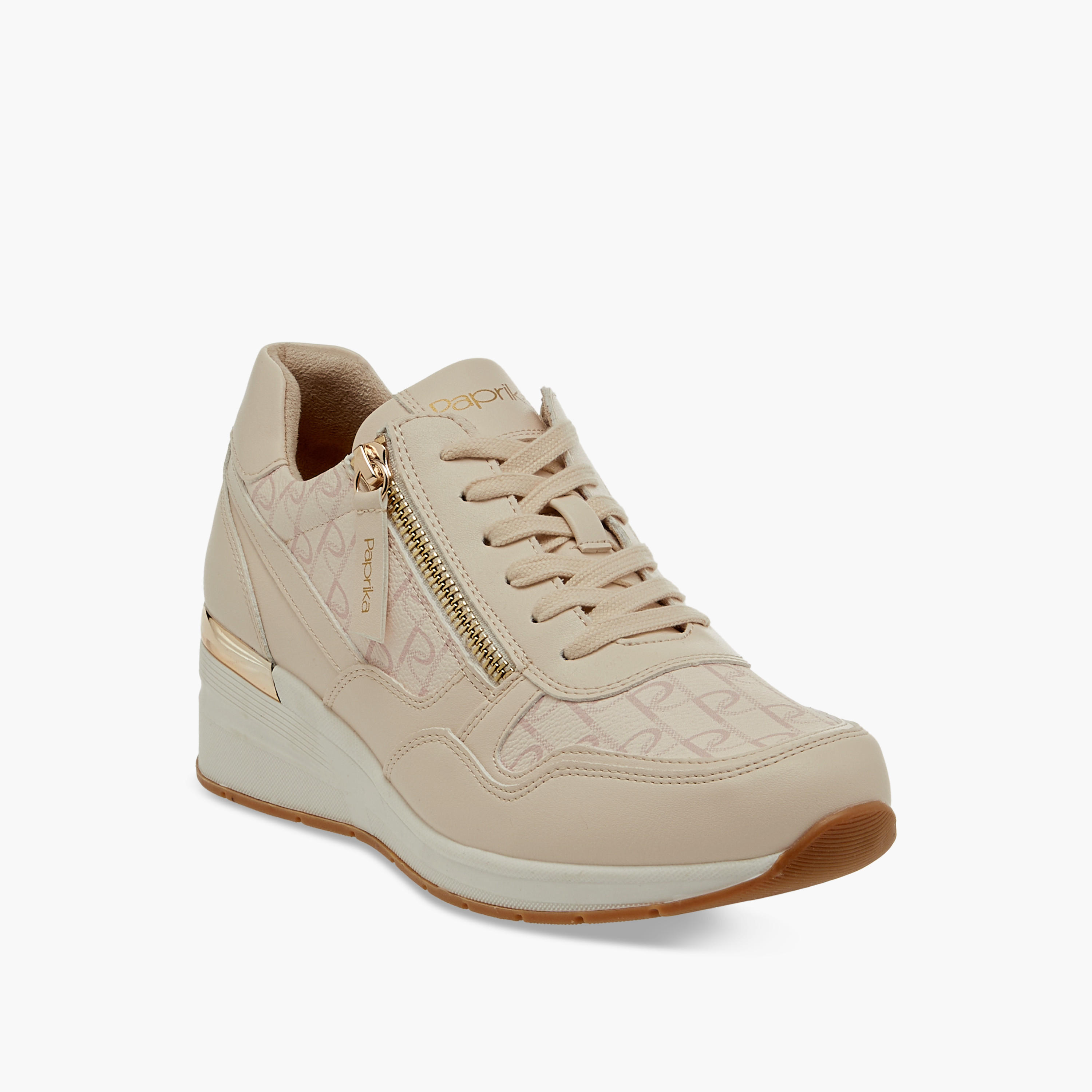 Paprika Monogram Print Sneakers with Lace-Up Closure-women-shoes-sneakers-image-2