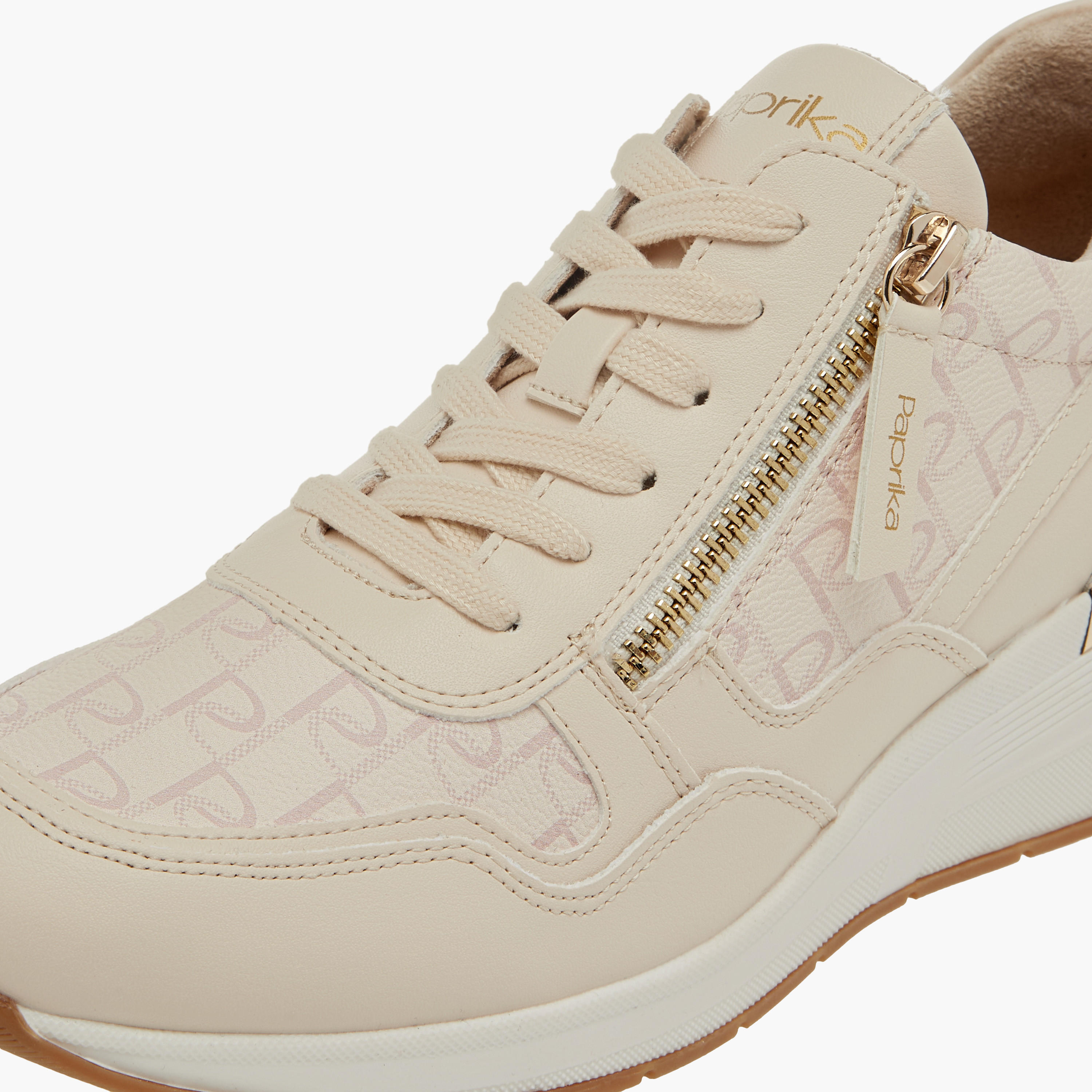 Paprika Monogram Print Sneakers with Lace-Up Closure-women-shoes-sneakers-image-4