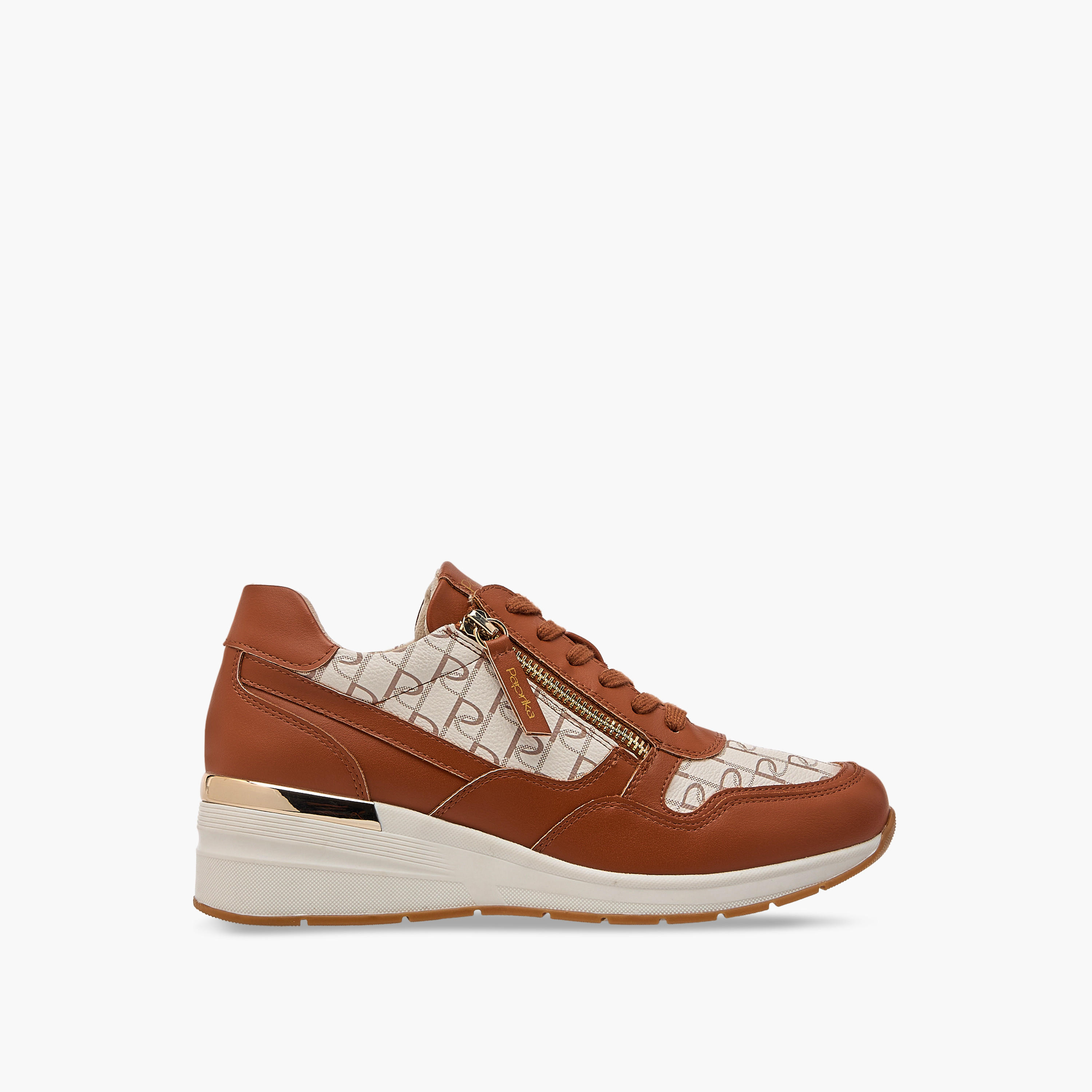 Paprika Monogram Print Sneakers with Lace-Up Closure-women-shoes-sneakers-image-3