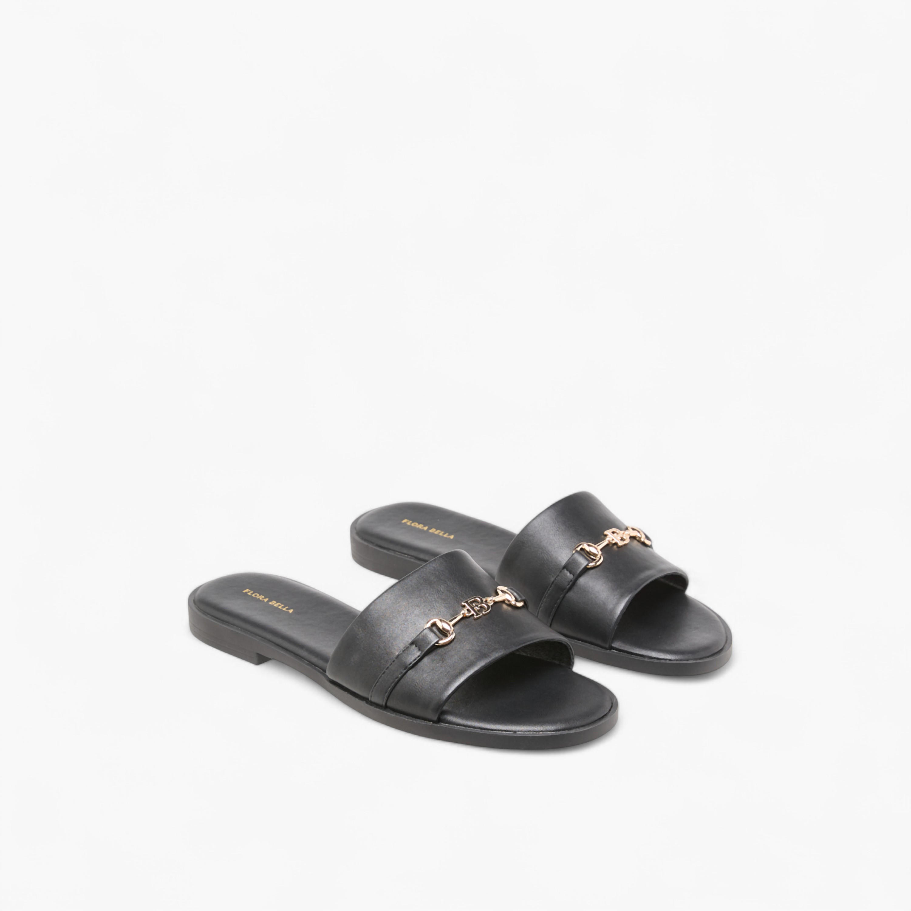 Flora Bella Metal Accent Slip-On Flat Sandals-women-shoes-flats-sandals-image-1