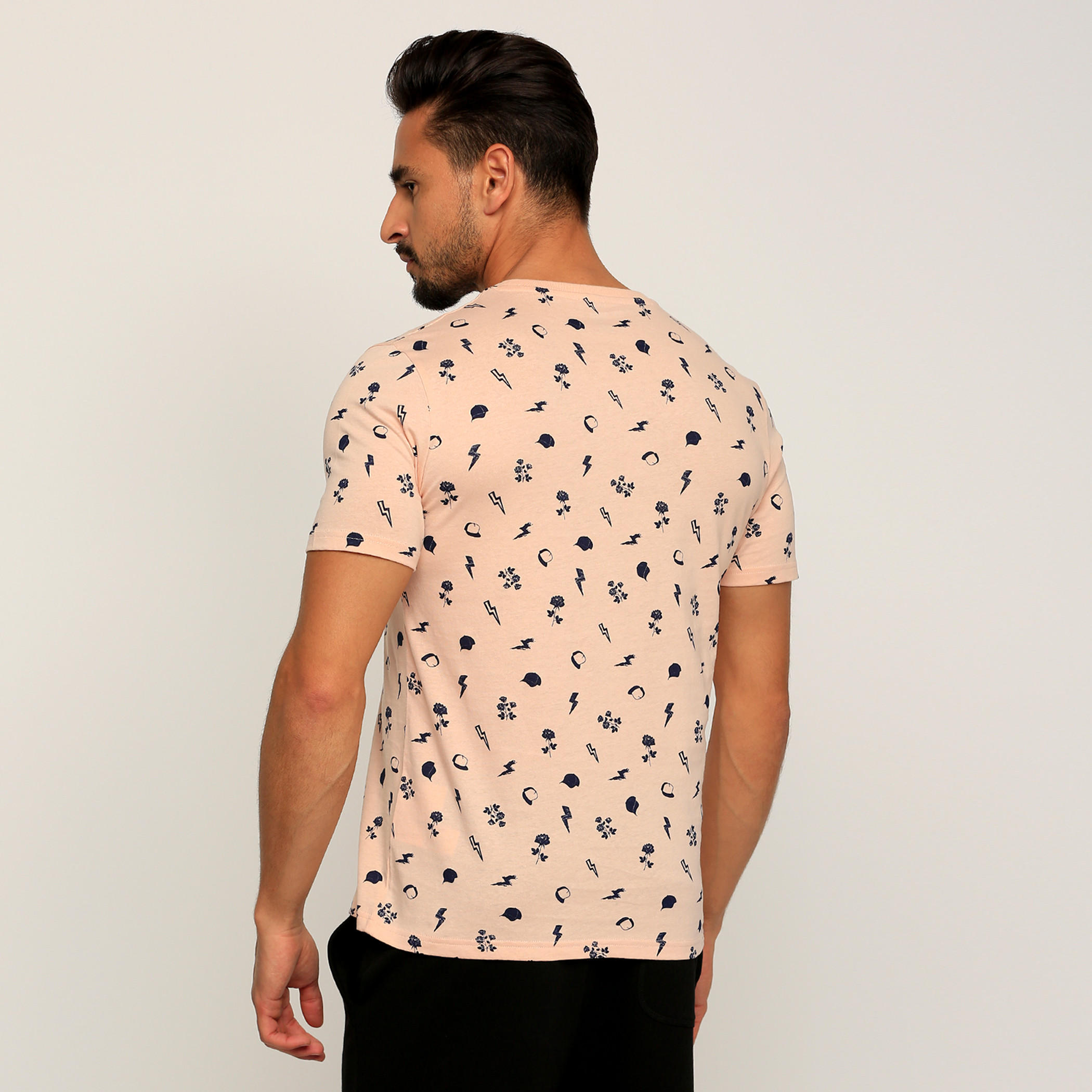 Printed T-Shirt with Round Neck and Short Sleeves-men-clothing-tshirtsandpolos-tshirts-image-2