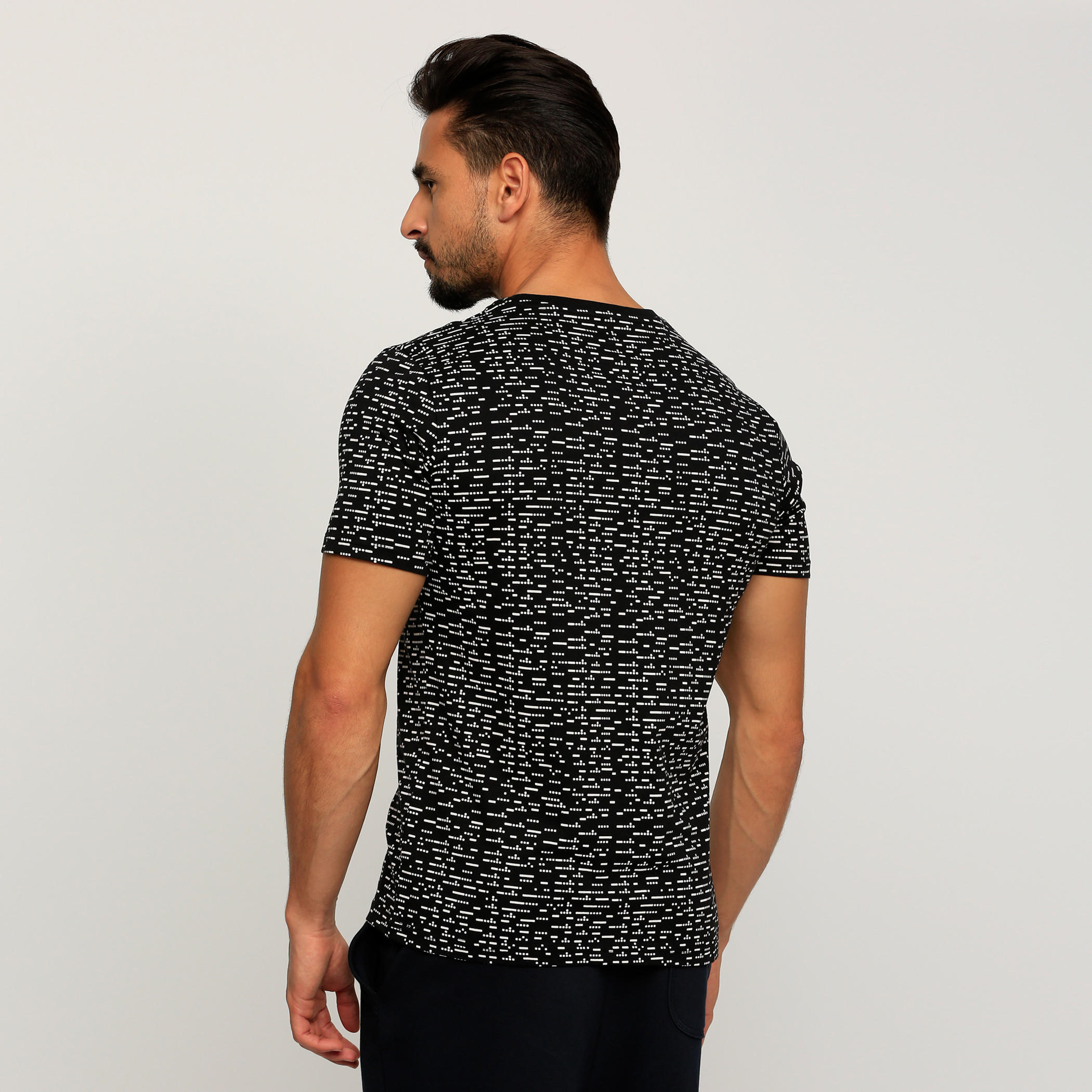 Printed Round Neck T-Shirt with Short Sleeves-men-clothing-tshirtsandpolos-tshirts-image-2