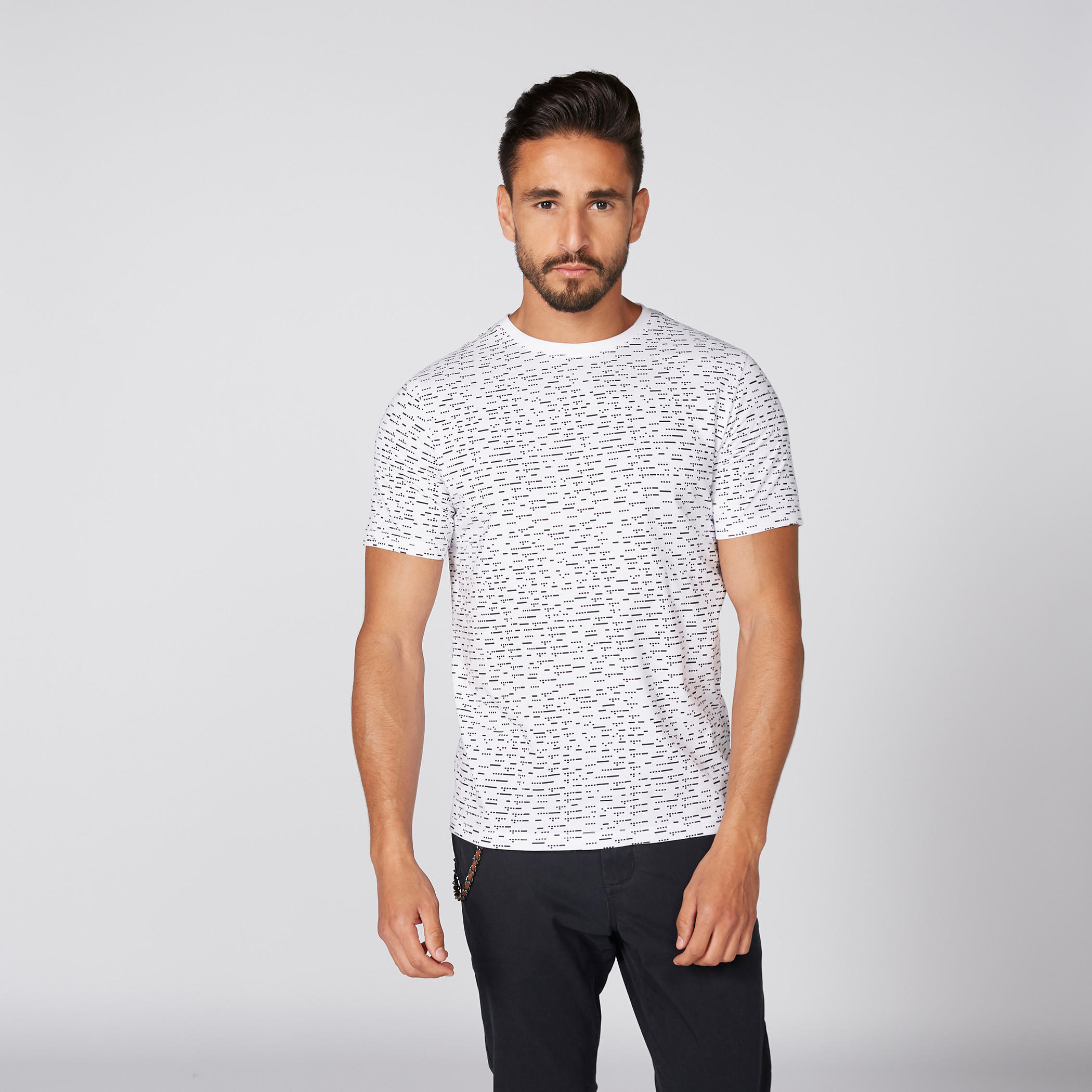 تيشيرت بياقة مستديرة وأكمام قصيرة مع طبعات-men-clothing-tshirtsandpolos-tshirts-image-1