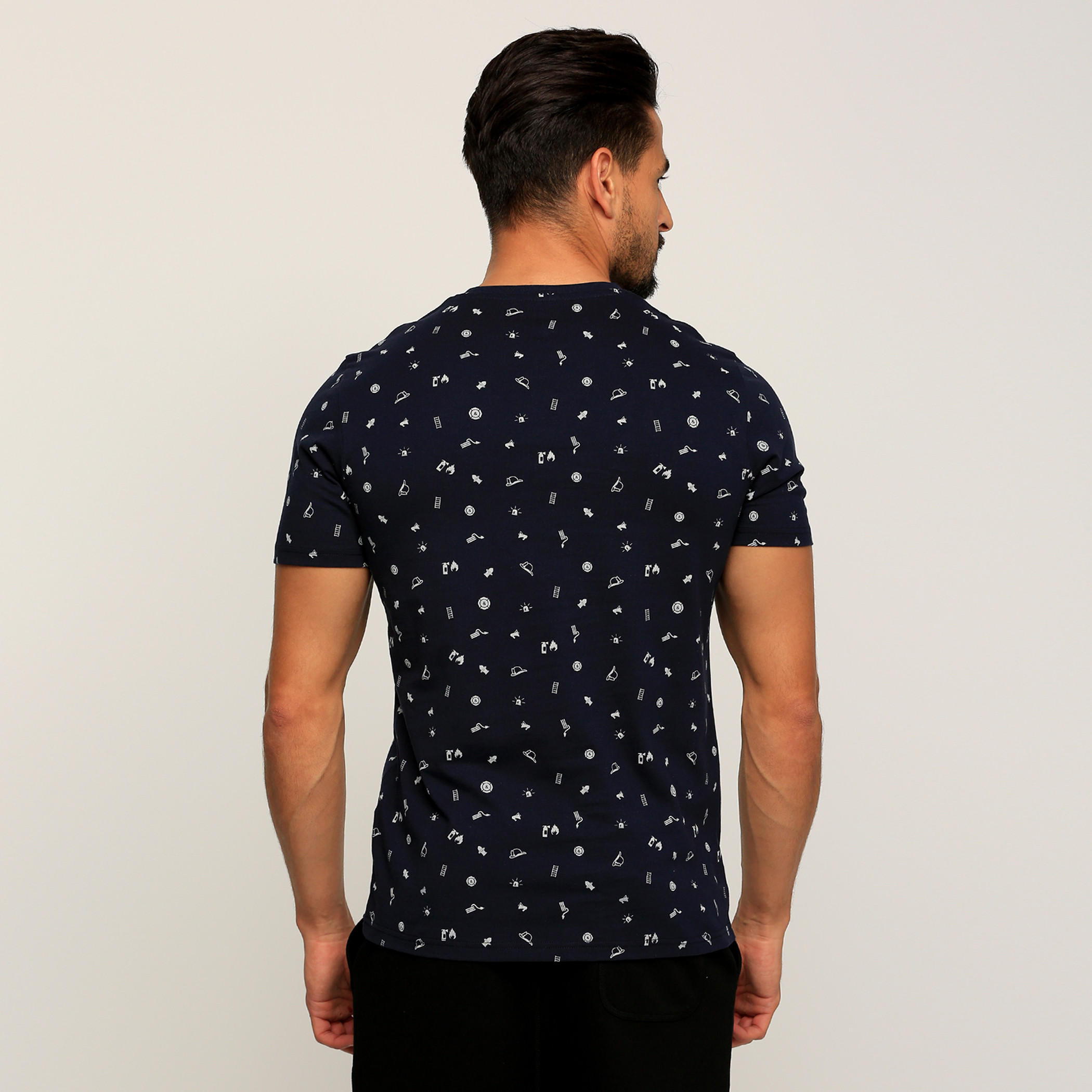 Printed T-Shirt with Round Neck and Short Sleeves-men-clothing-tshirtsandpolos-tshirts-image-2