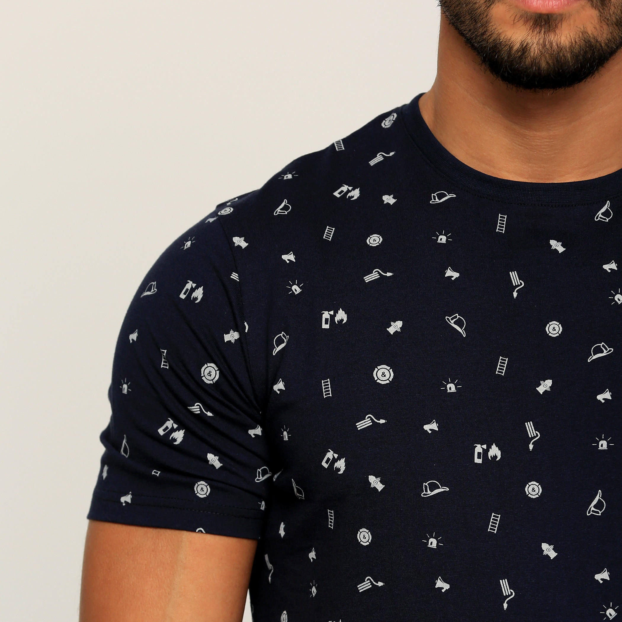 Printed T-Shirt with Round Neck and Short Sleeves-men-clothing-tshirtsandpolos-tshirts-image-4