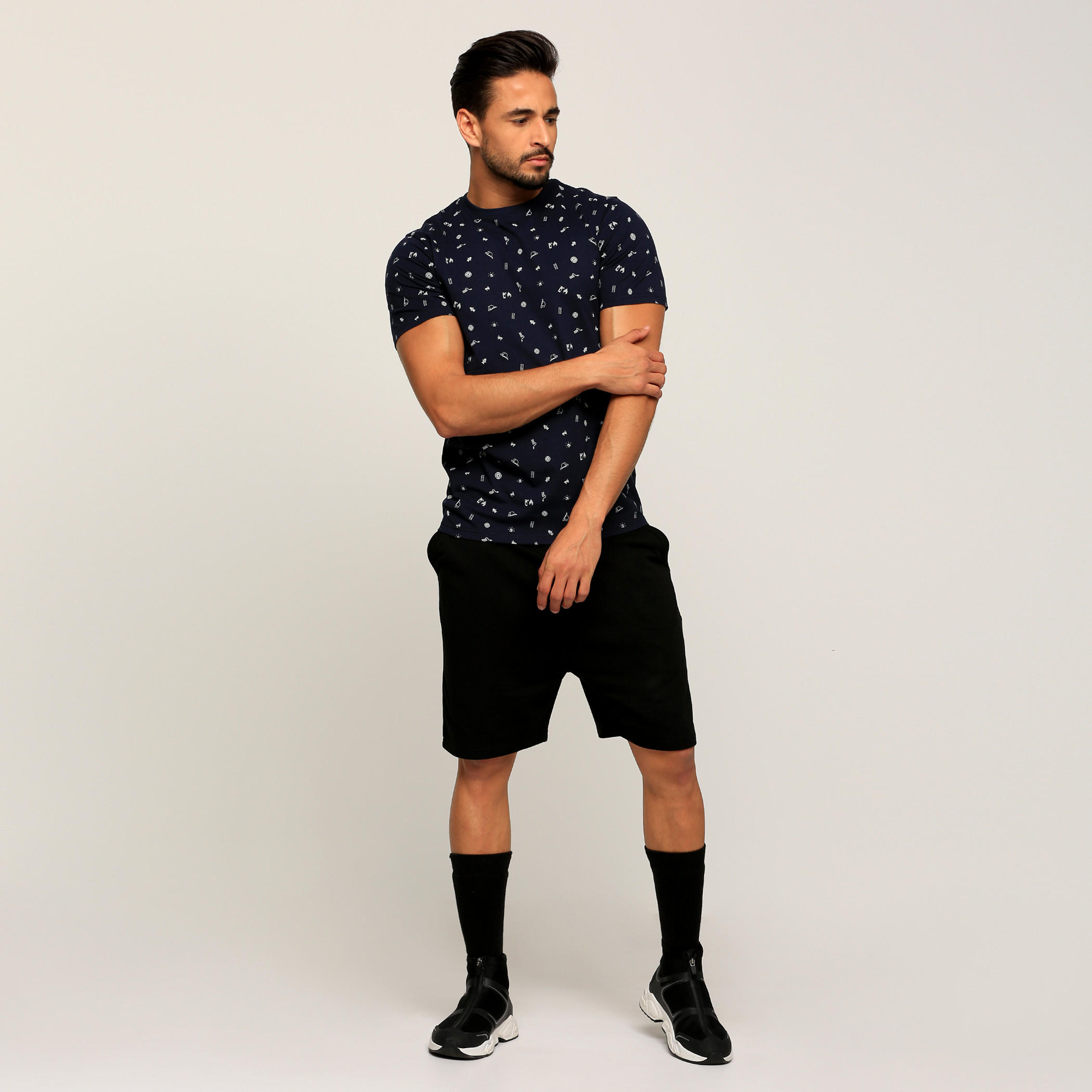 Printed T-Shirt with Round Neck and Short Sleeves-men-clothing-tshirtsandpolos-tshirts-image-5