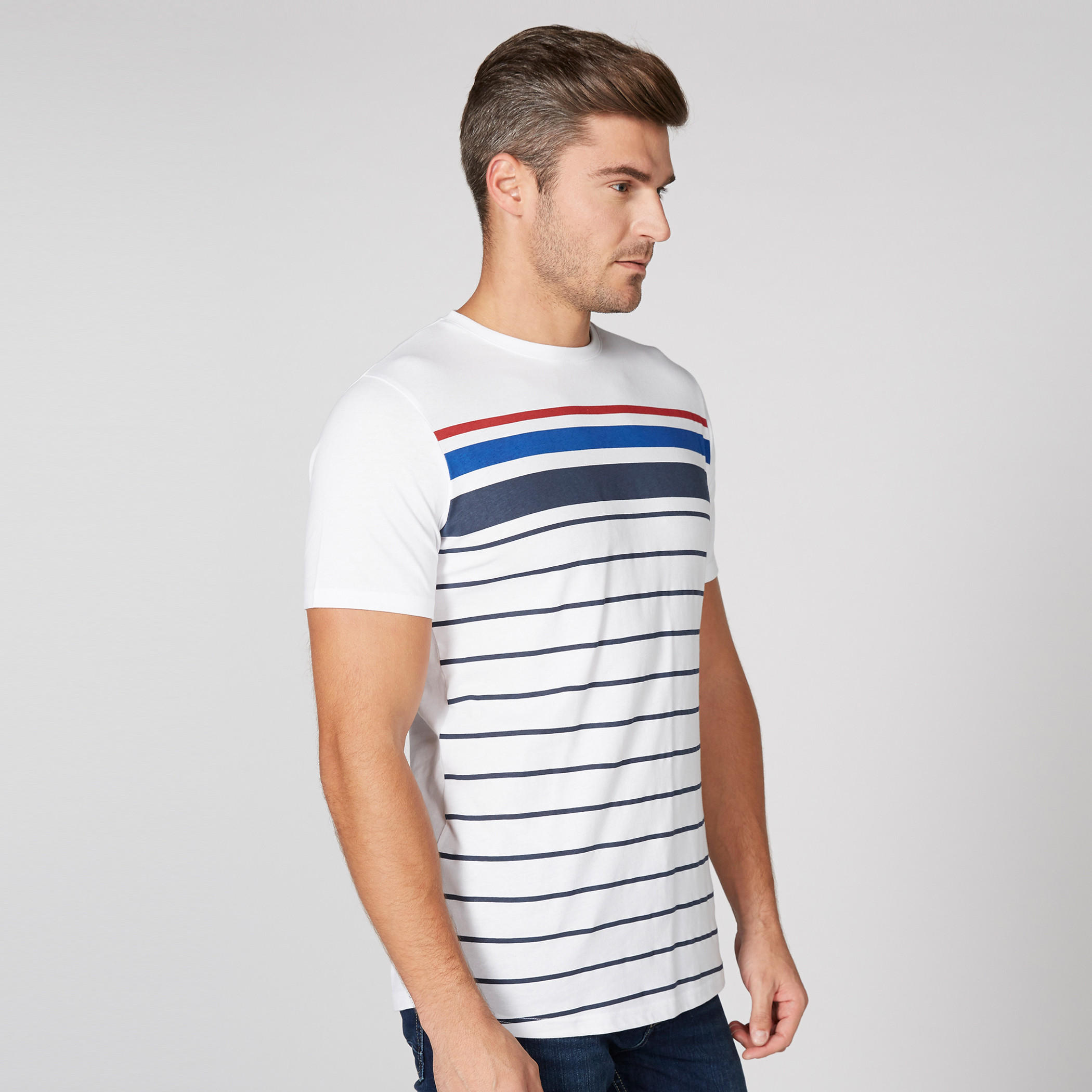Striped T-Shirt with Round Neck and Short Sleeves-men-clothing-tshirtsandpolos-tshirts-image-1