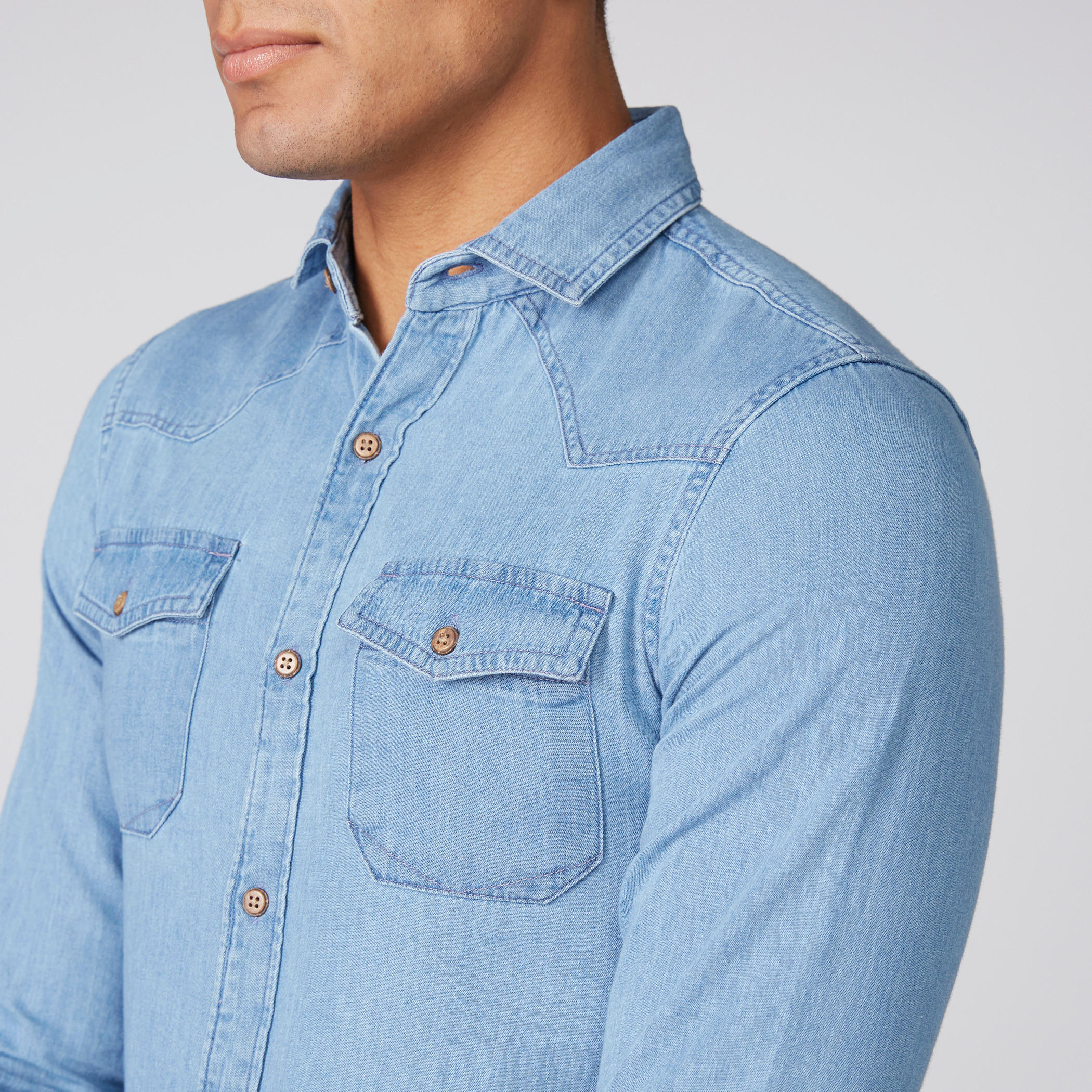 قميص بأكمام طويلة وأزرار وجيوب-men-clothing-shirts-image-2
