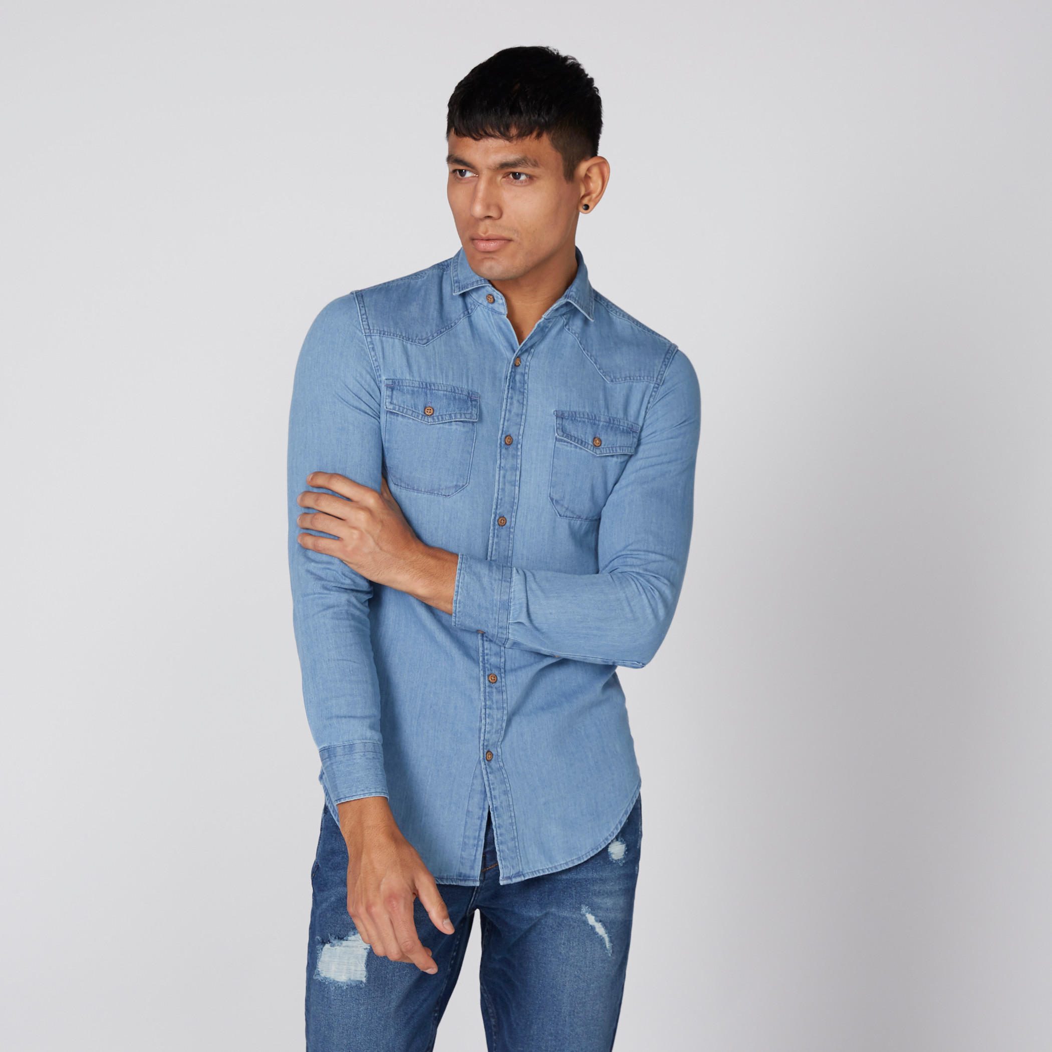 قميص بأكمام طويلة وأزرار وجيوب-men-clothing-shirts-image-3