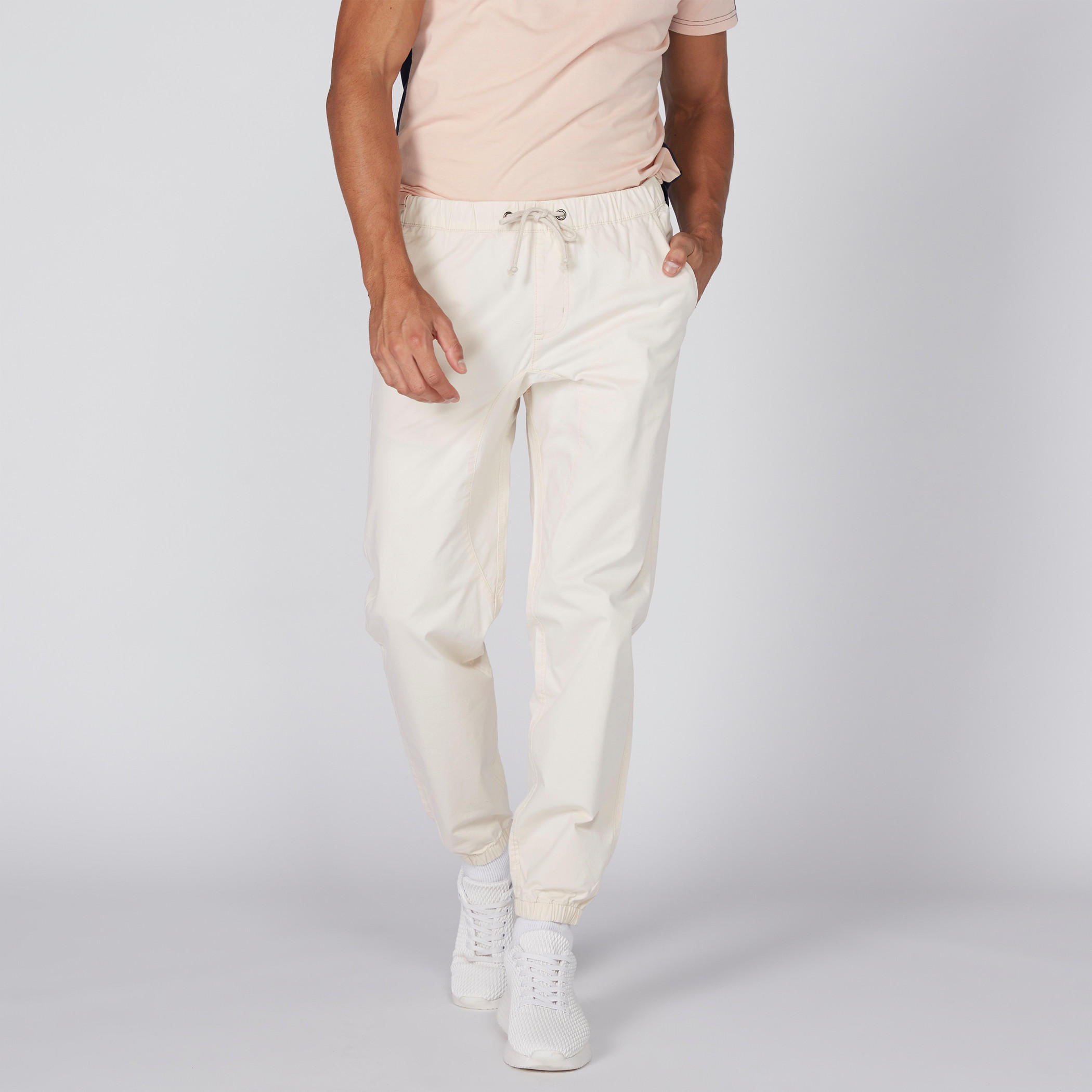 Full Length Jog Pants with Elasticised Waistband and Pocket Detail-men-clothing-bottoms-joggers-image-1