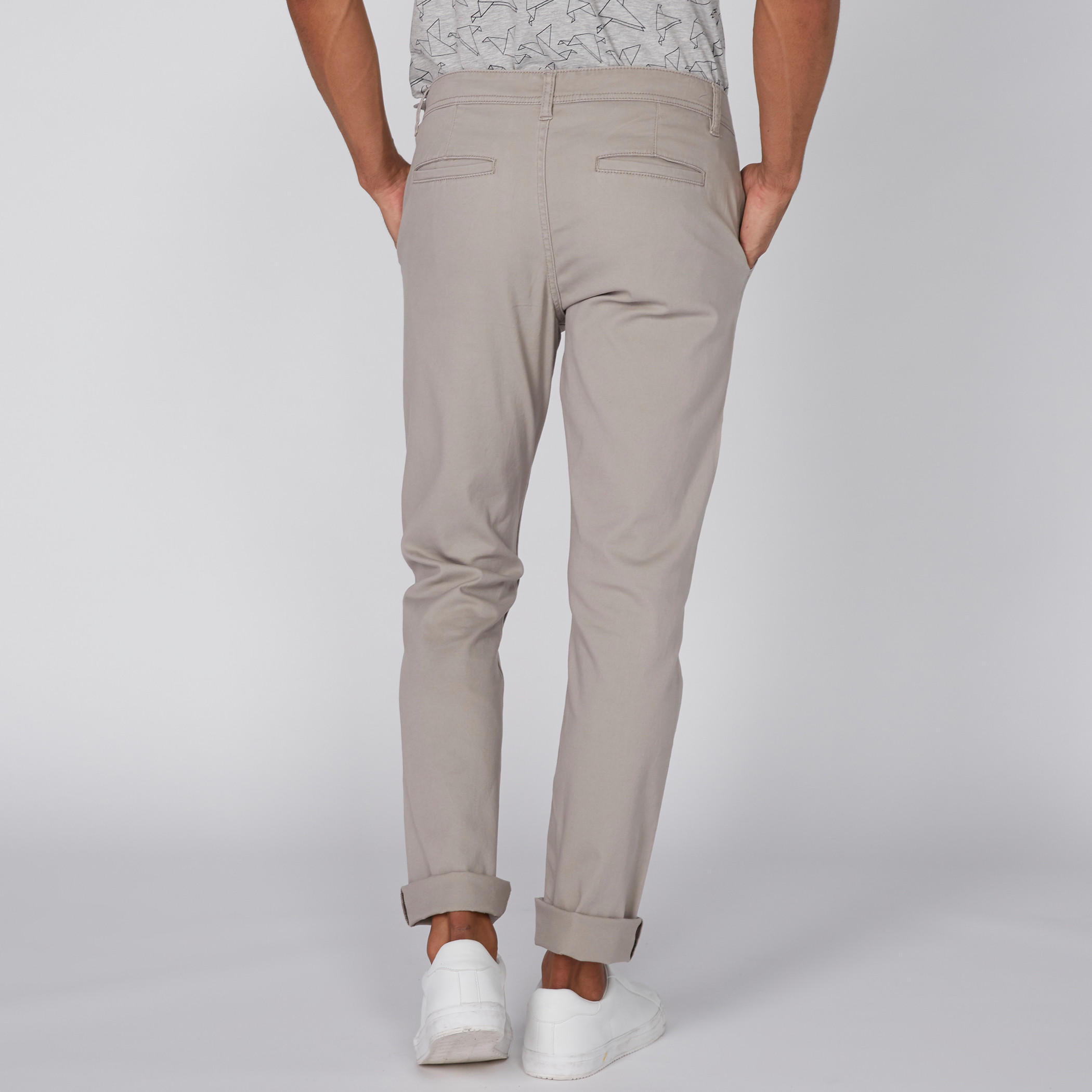 بنطال شينو طويل بزر إغلاق وجيوب وخصر متوسط الارتفاع-men-clothing-bottoms-trousersandchinos-trousers-image-5