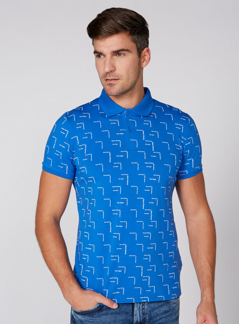 Printed T-Shirt with Polo Neck and Short Sleeves-men-clothing-tshirtsandpolos-polos-image-4