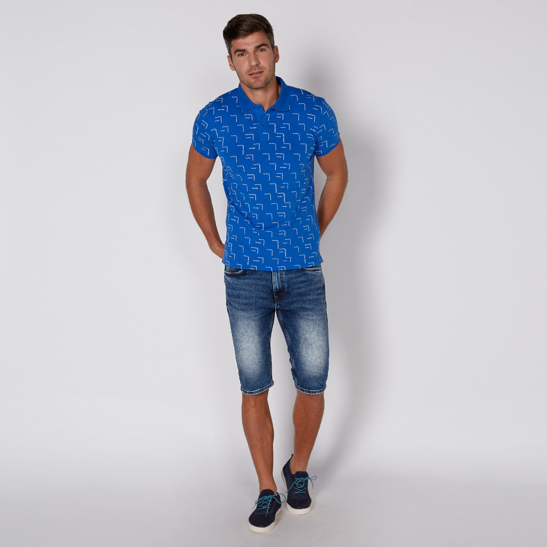 Printed T-Shirt with Polo Neck and Short Sleeves-men-clothing-tshirtsandpolos-polos-image-3