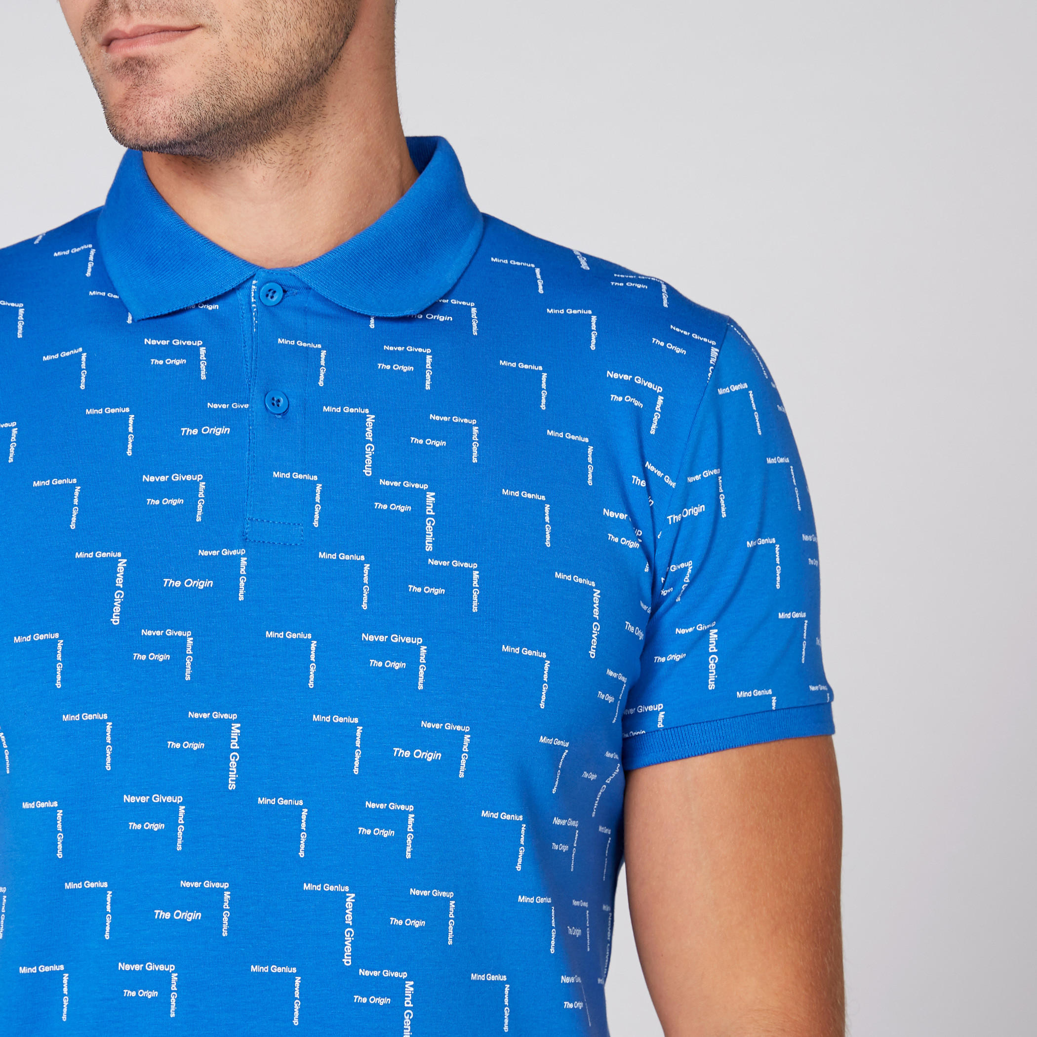 Printed T-Shirt with Polo Neck and Short Sleeves-men-clothing-tshirtsandpolos-polos-image-2