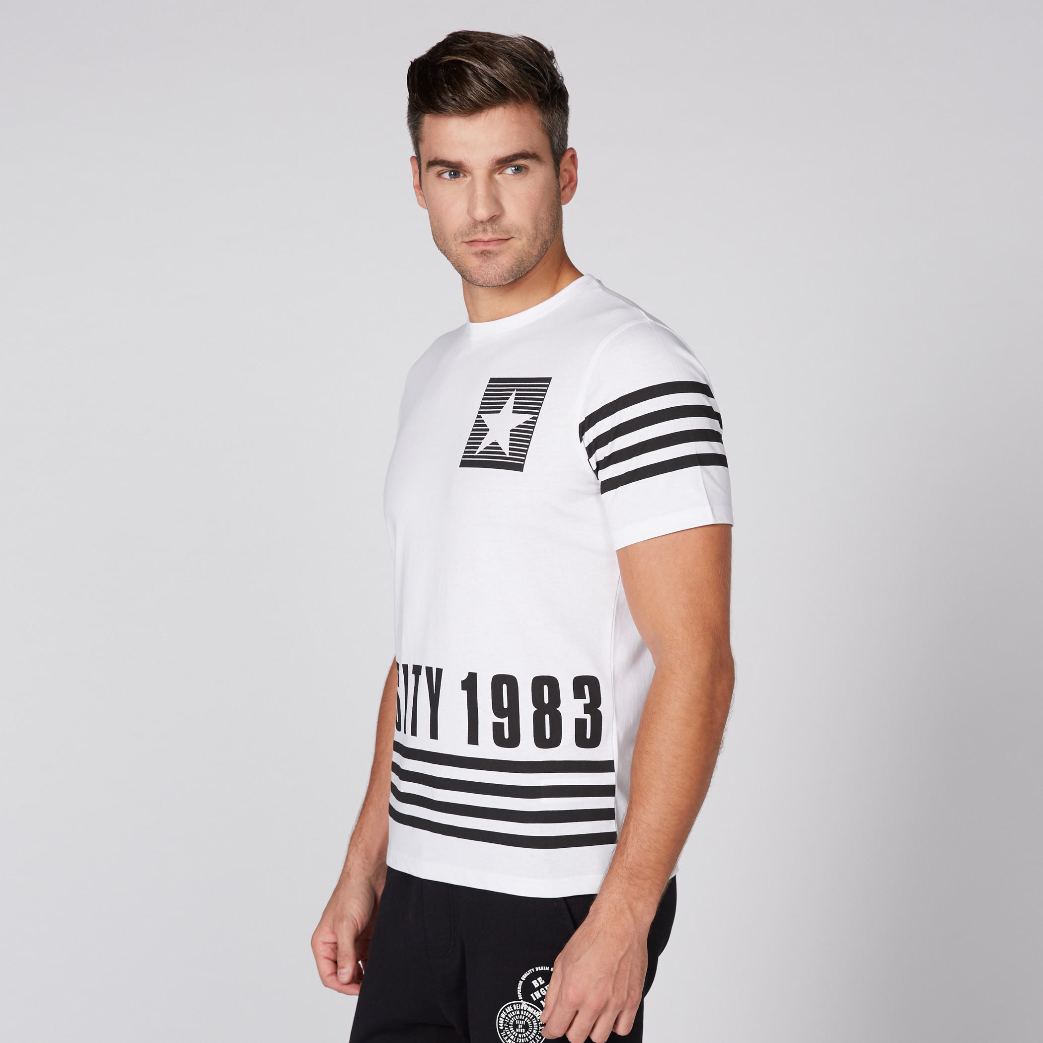 Printed T-Shirt with Round Neck and Short Sleeves-men-clothing-tshirtsandpolos-tshirts-image-1