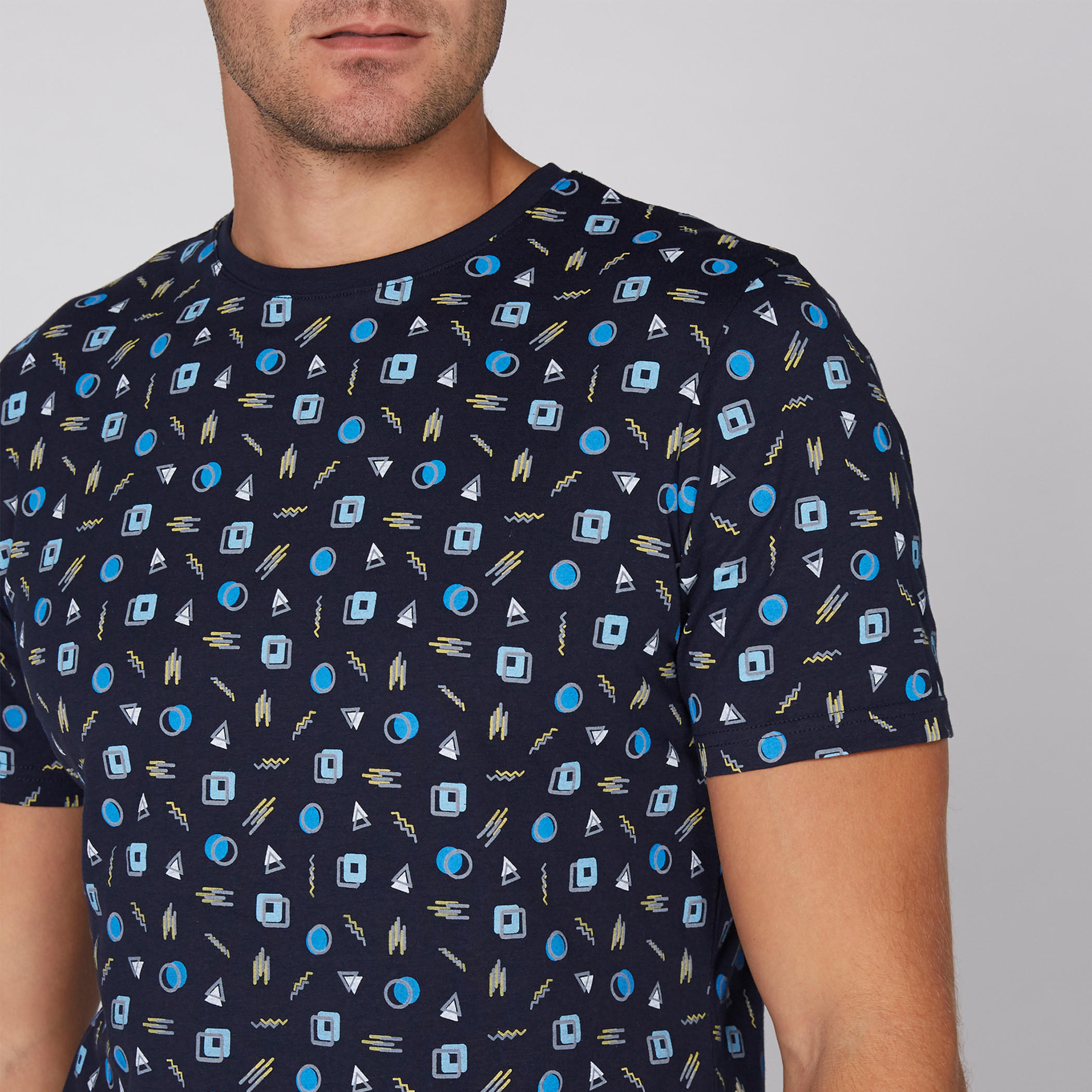 Printed T-Shirt with Round Neck and Short Sleeves-men-clothing-tshirtsandpolos-tshirts-image-3