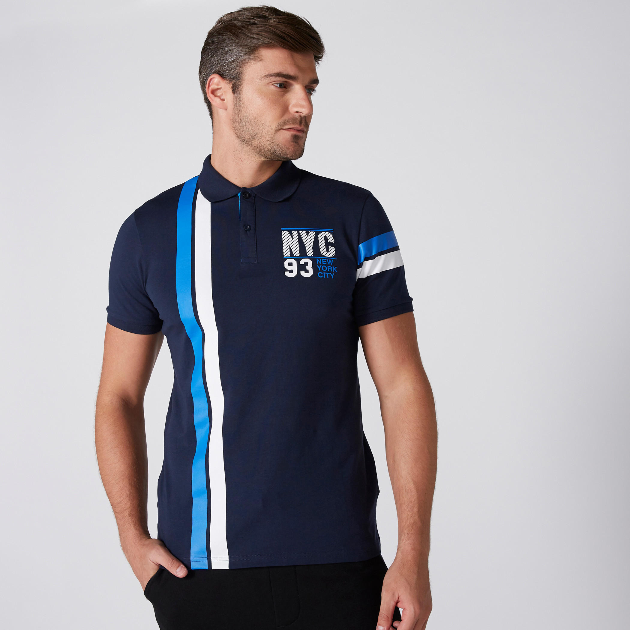 Printed Polo T-Shirt with Short Sleeves-men-clothing-tshirtsandpolos-polos-image-3