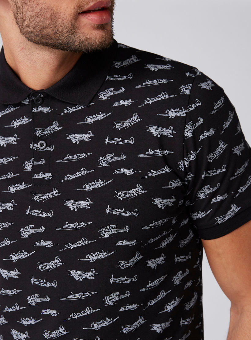 تيشيرت بياقة بولو وأكمام قصيرة وطبعات-men-clothing-tshirtsandpolos-polos-image-2