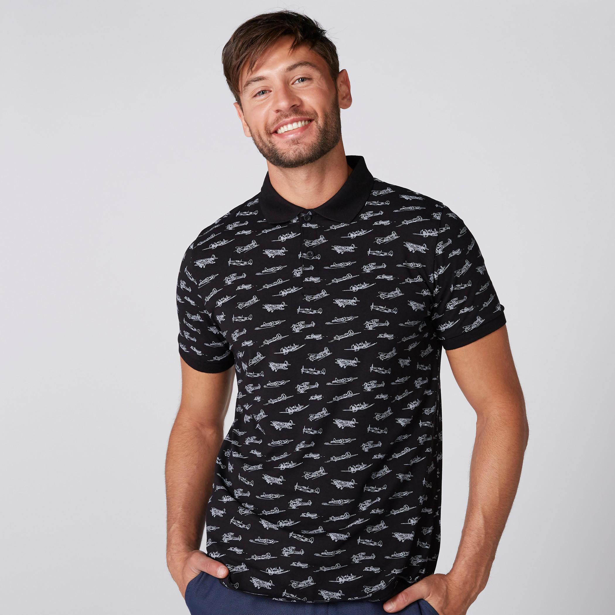 تيشيرت بياقة بولو وأكمام قصيرة وطبعات-men-clothing-tshirtsandpolos-polos-image-3
